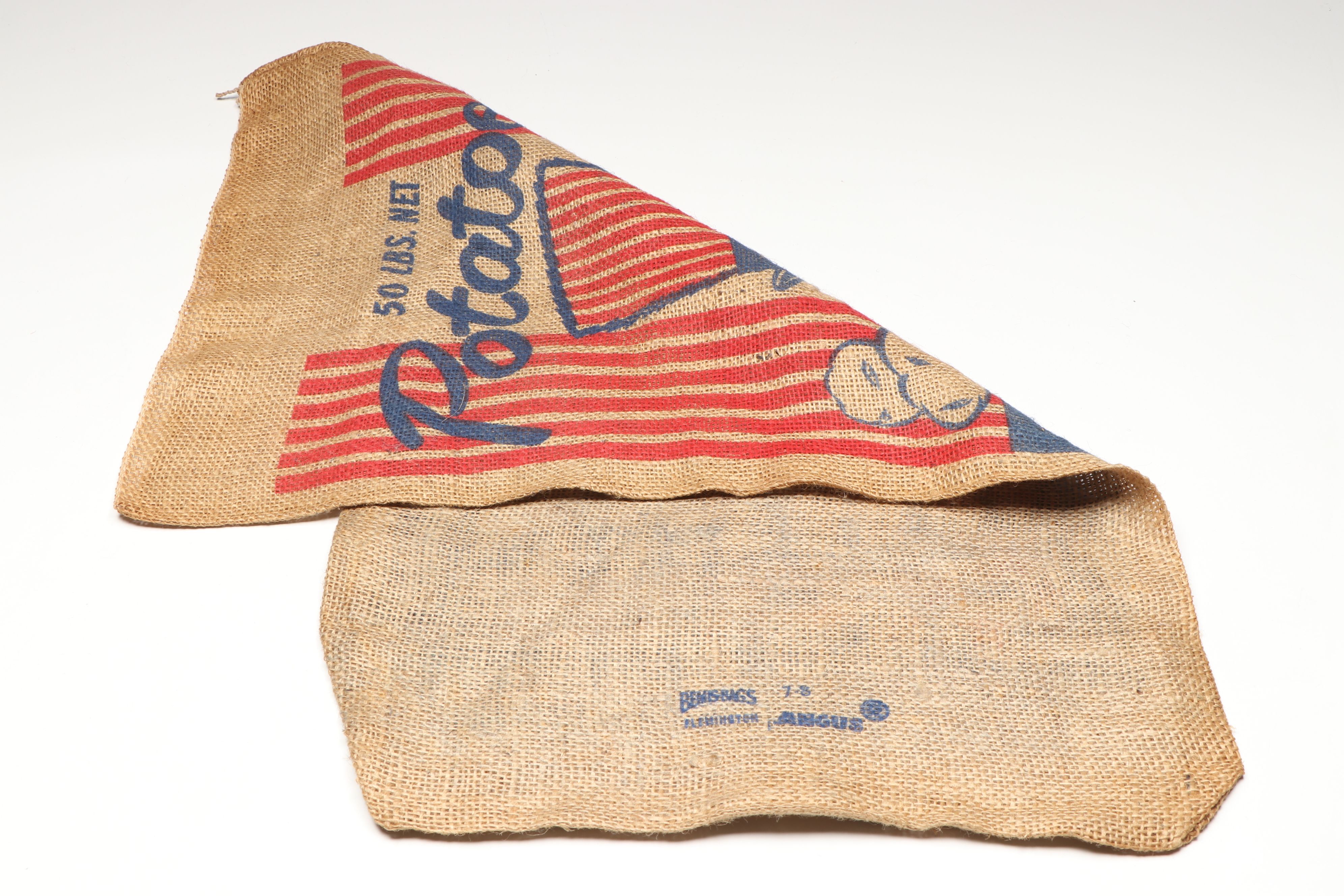 Jack Drozdal & Sons Uncle Sam Burlap Potato Sack, 20th Century