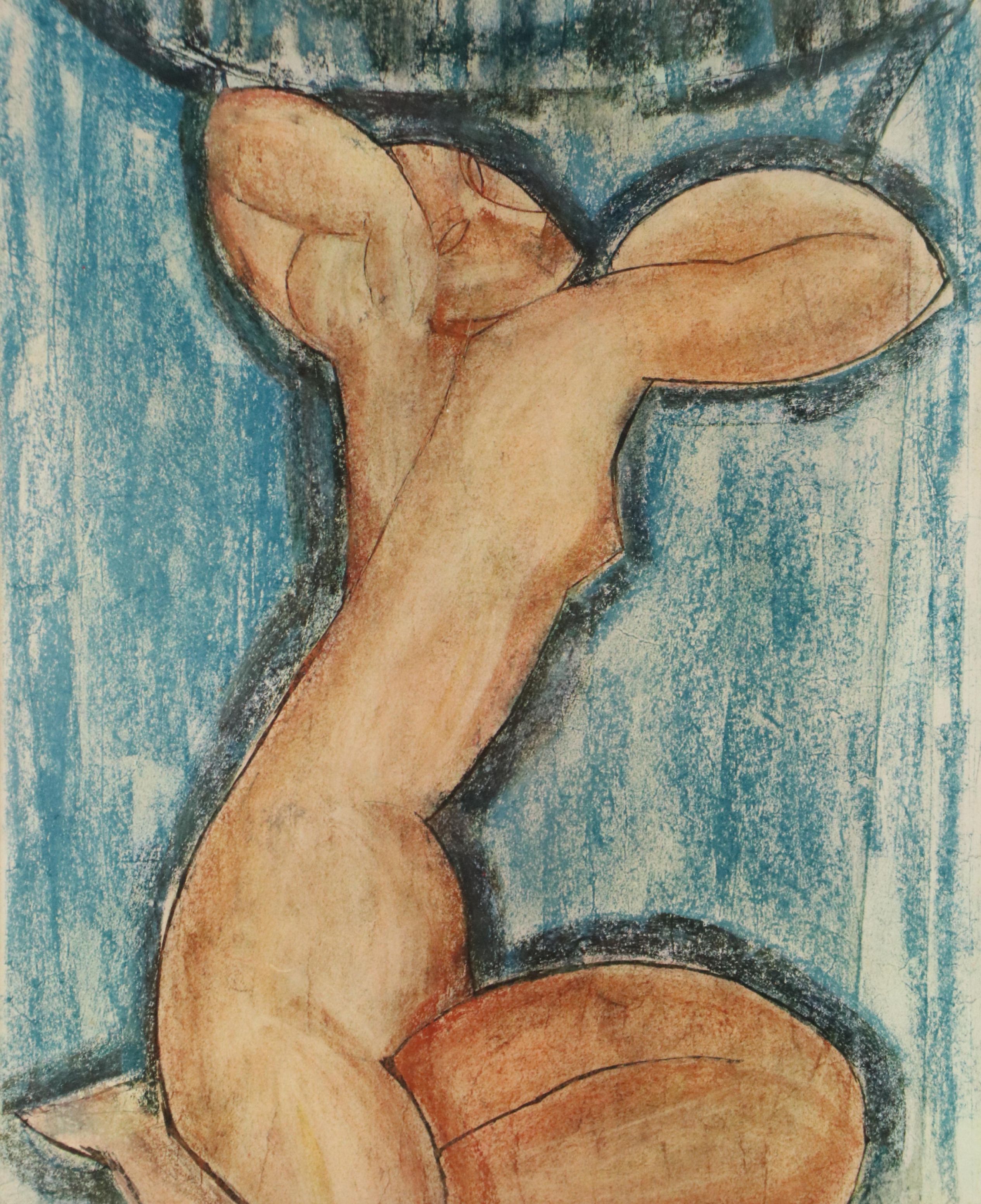 After Amedeo Modigliani Color Halftone "Caryatid"