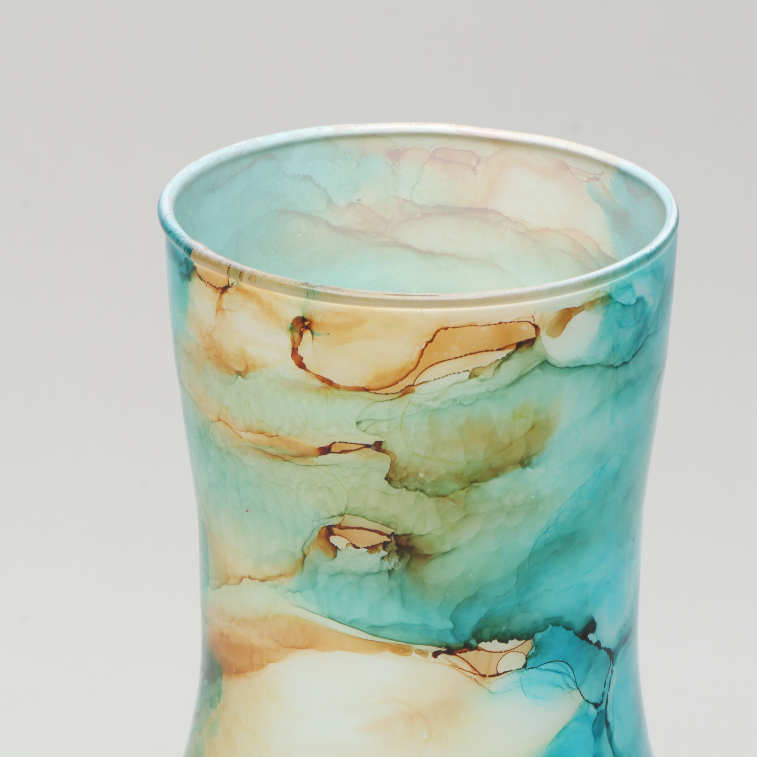 Napoli Vidi Glass Studio Made Watercolor Glass Vase