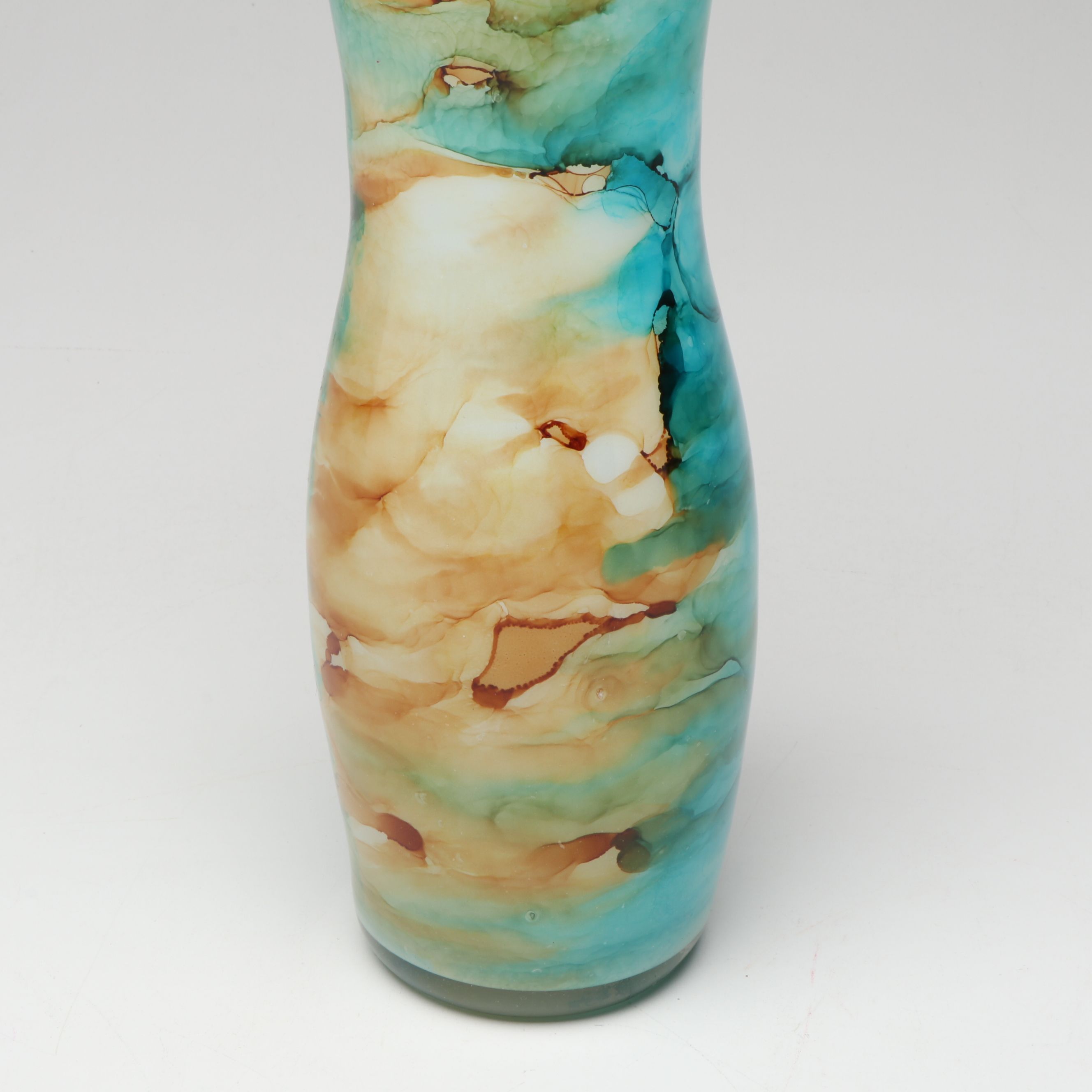 Napoli Vidi Glass Studio Made Watercolor Glass Vase