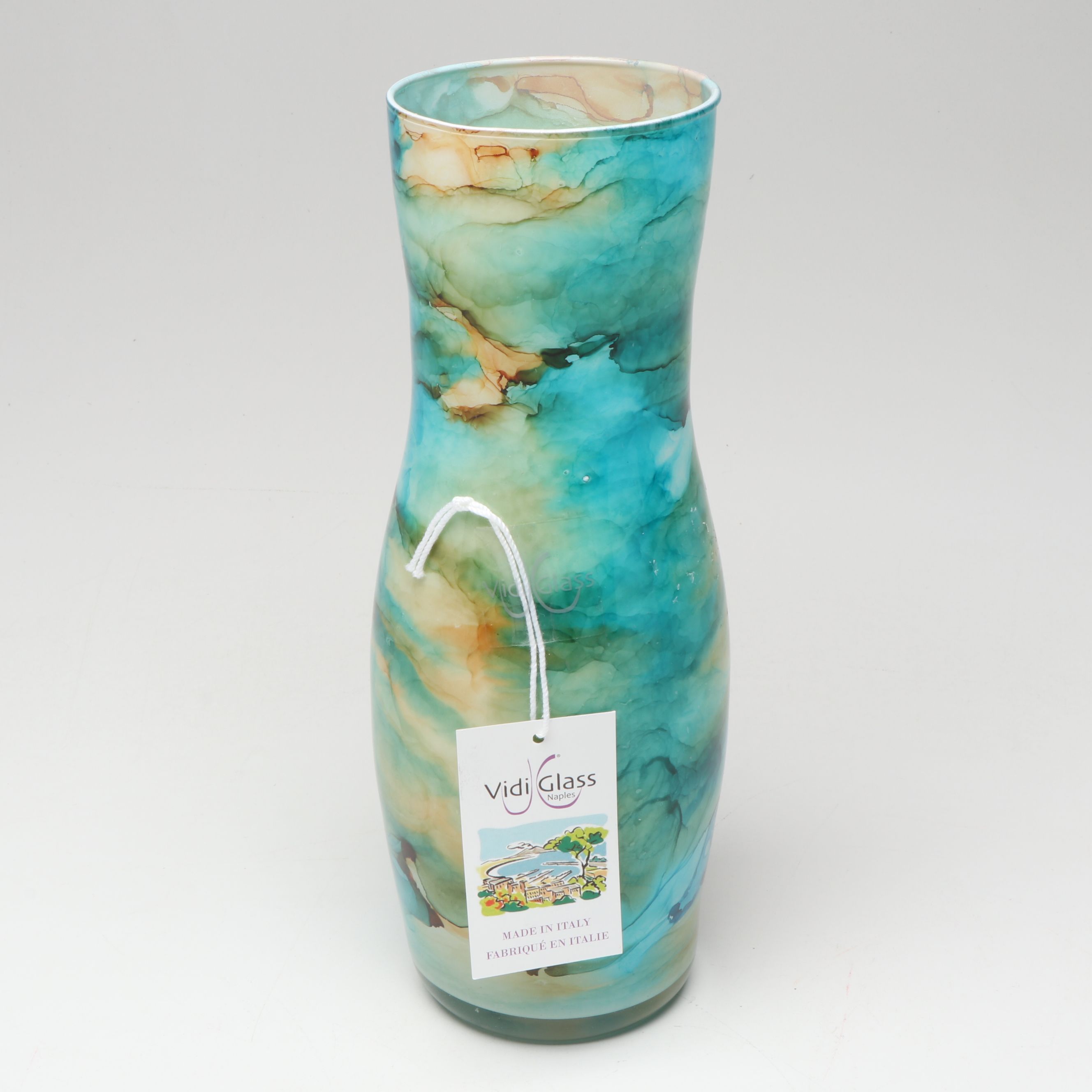 Napoli Vidi Glass Studio Made Watercolor Glass Vase