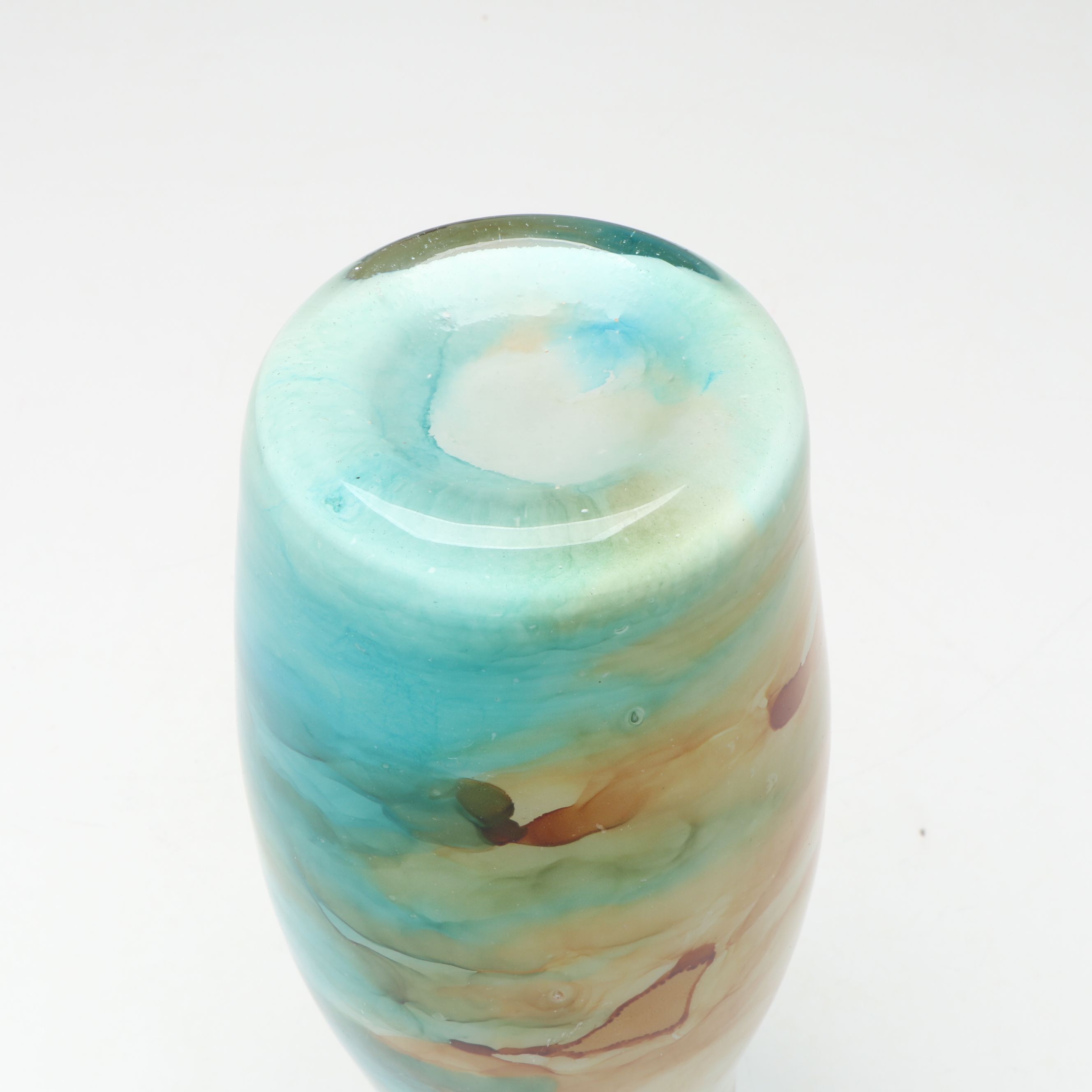 Napoli Vidi Glass Studio Made Watercolor Glass Vase