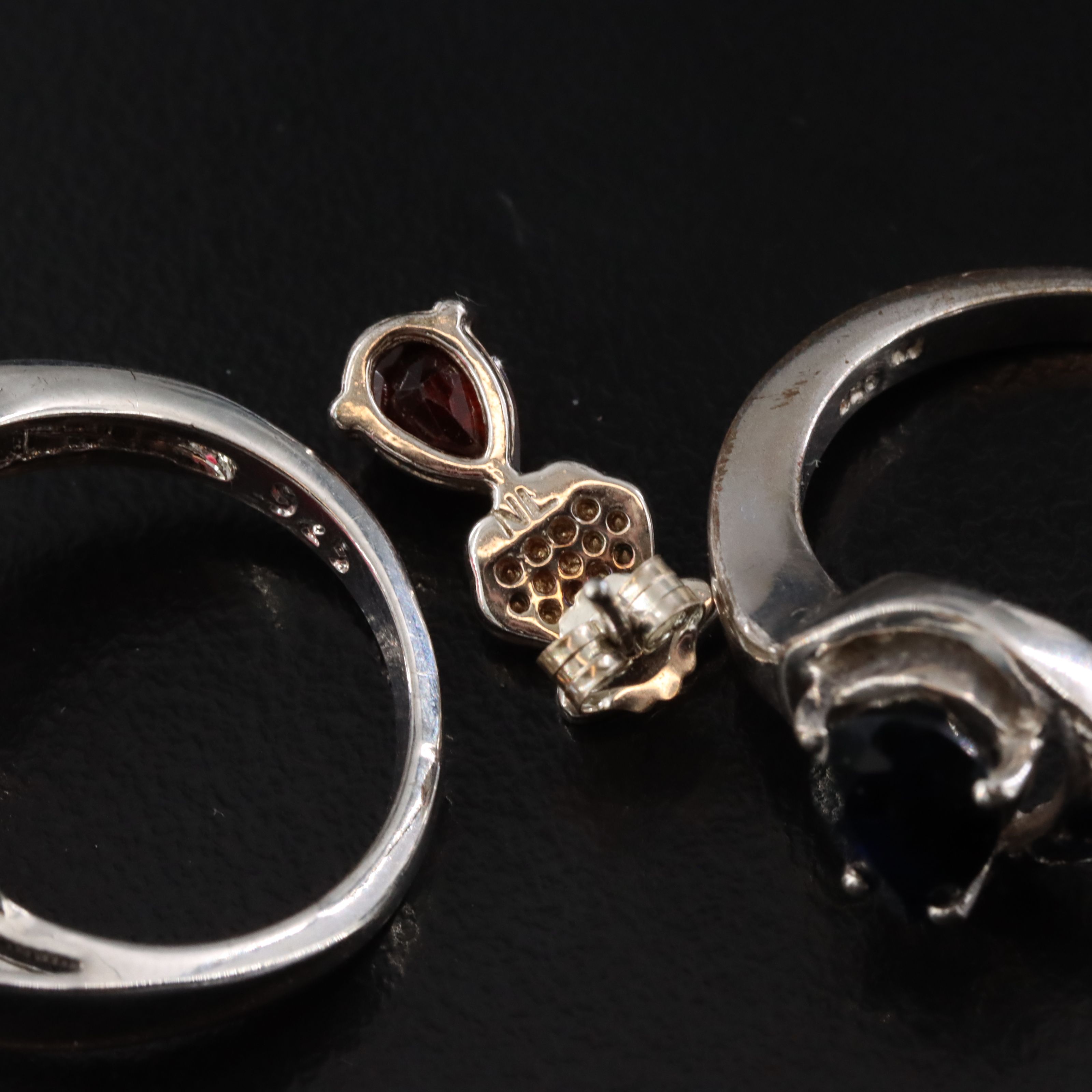 Sterling Jewelry Collection Including Sapphires, Pearls and Citrine