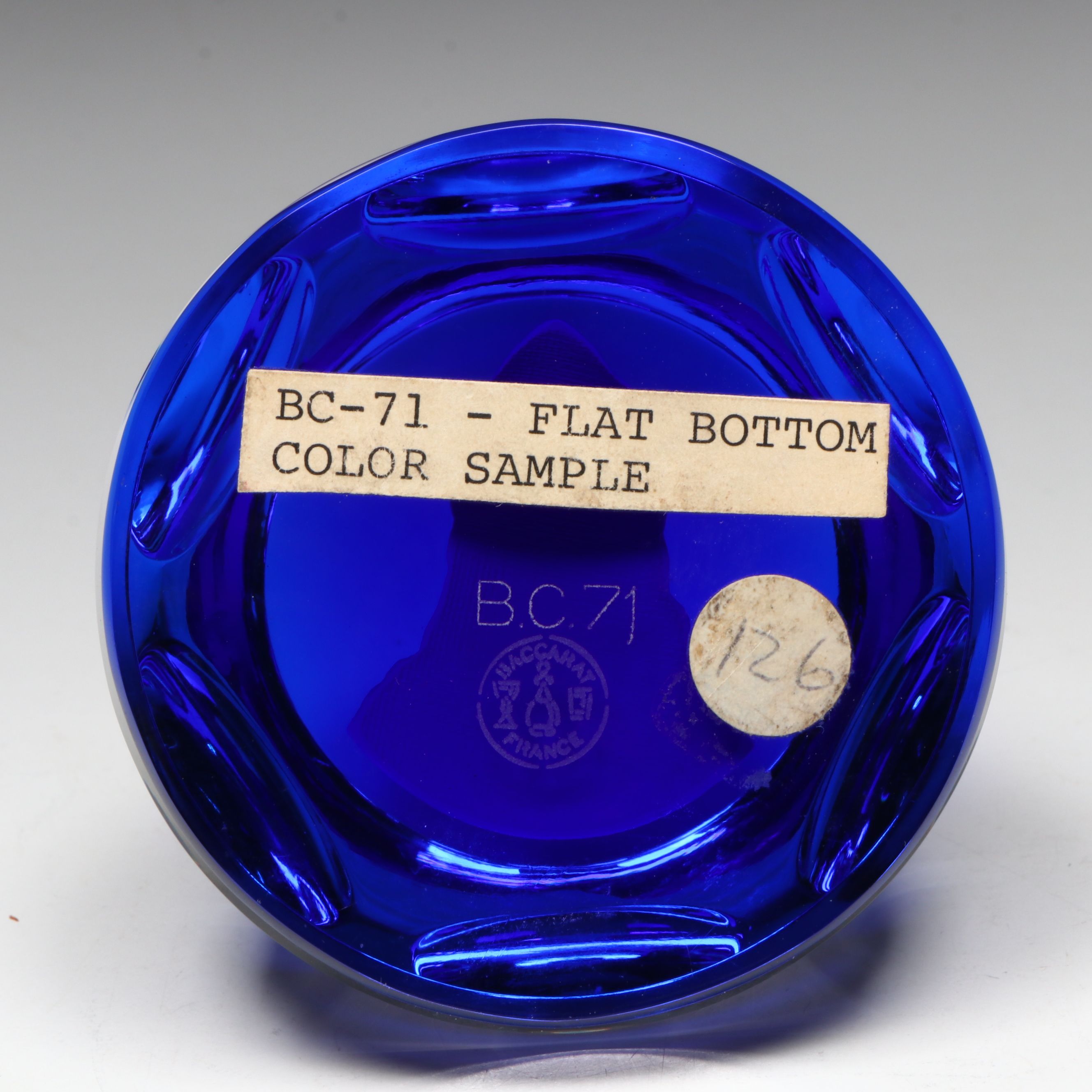 Baccarat “Charlemagne” Faceted Crystal Cameo Paperweight