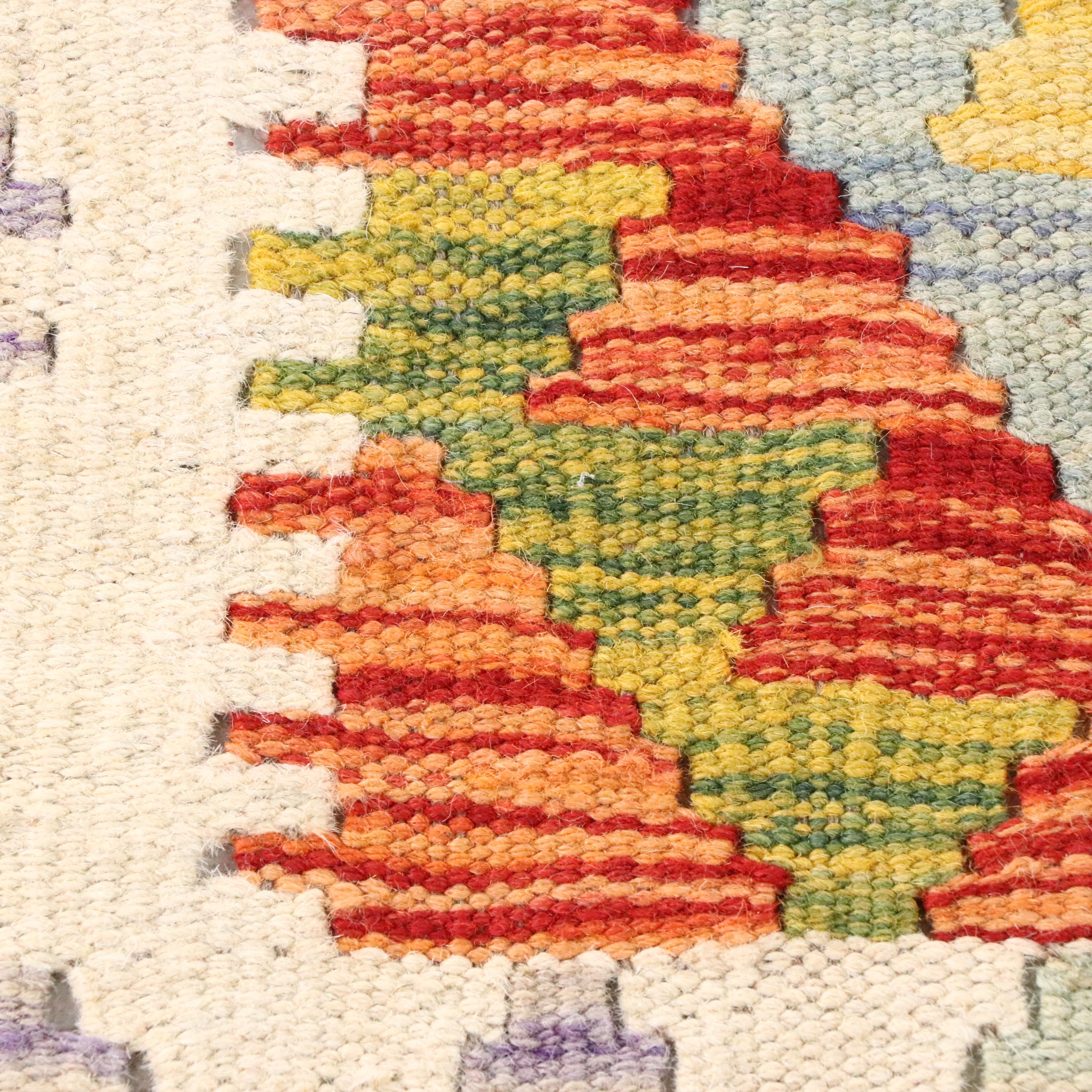 2'7 x 9'10 Handwoven Pakistani Kilim Carpet Runner