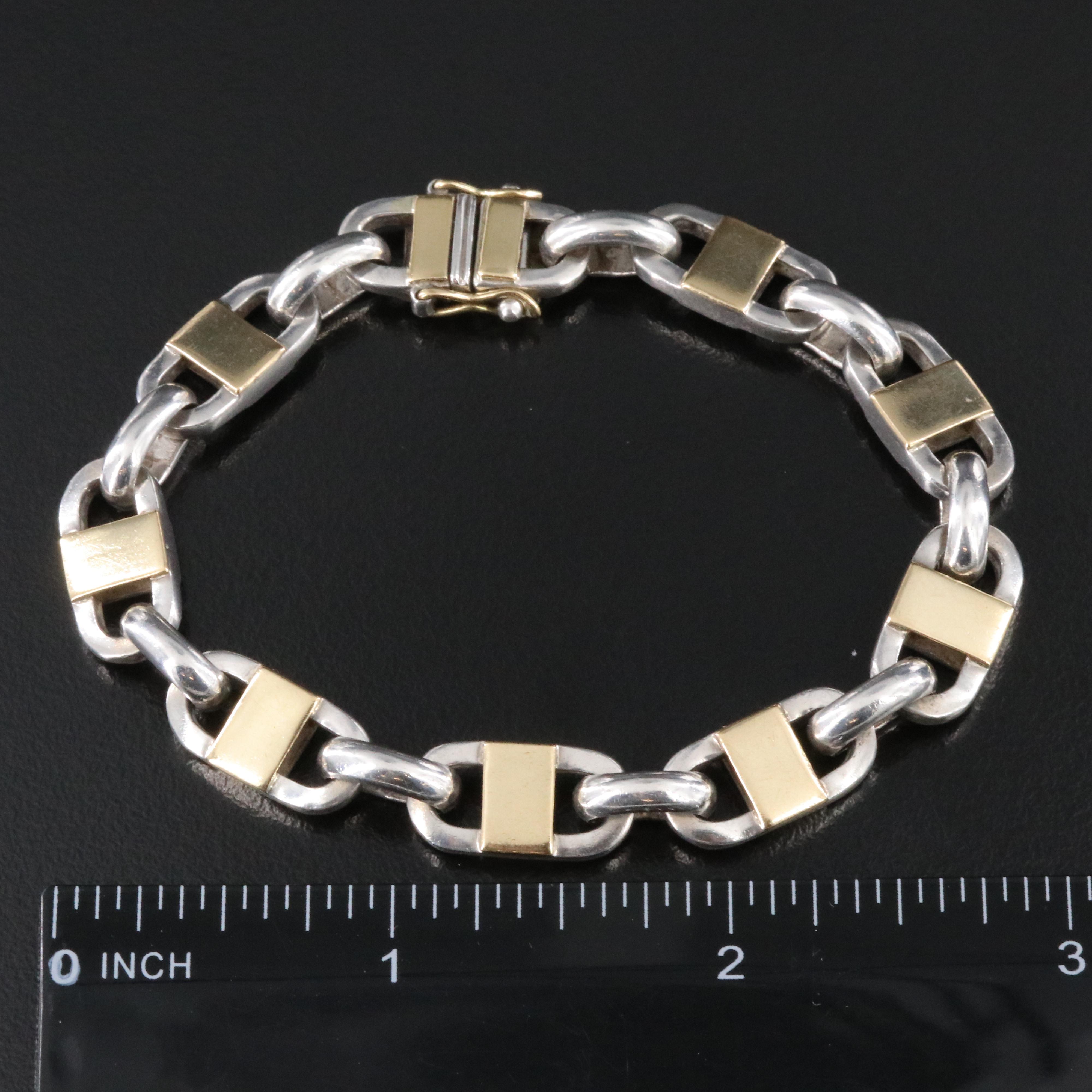 Sterling Mariner Chain Bracelet with 18K Accents