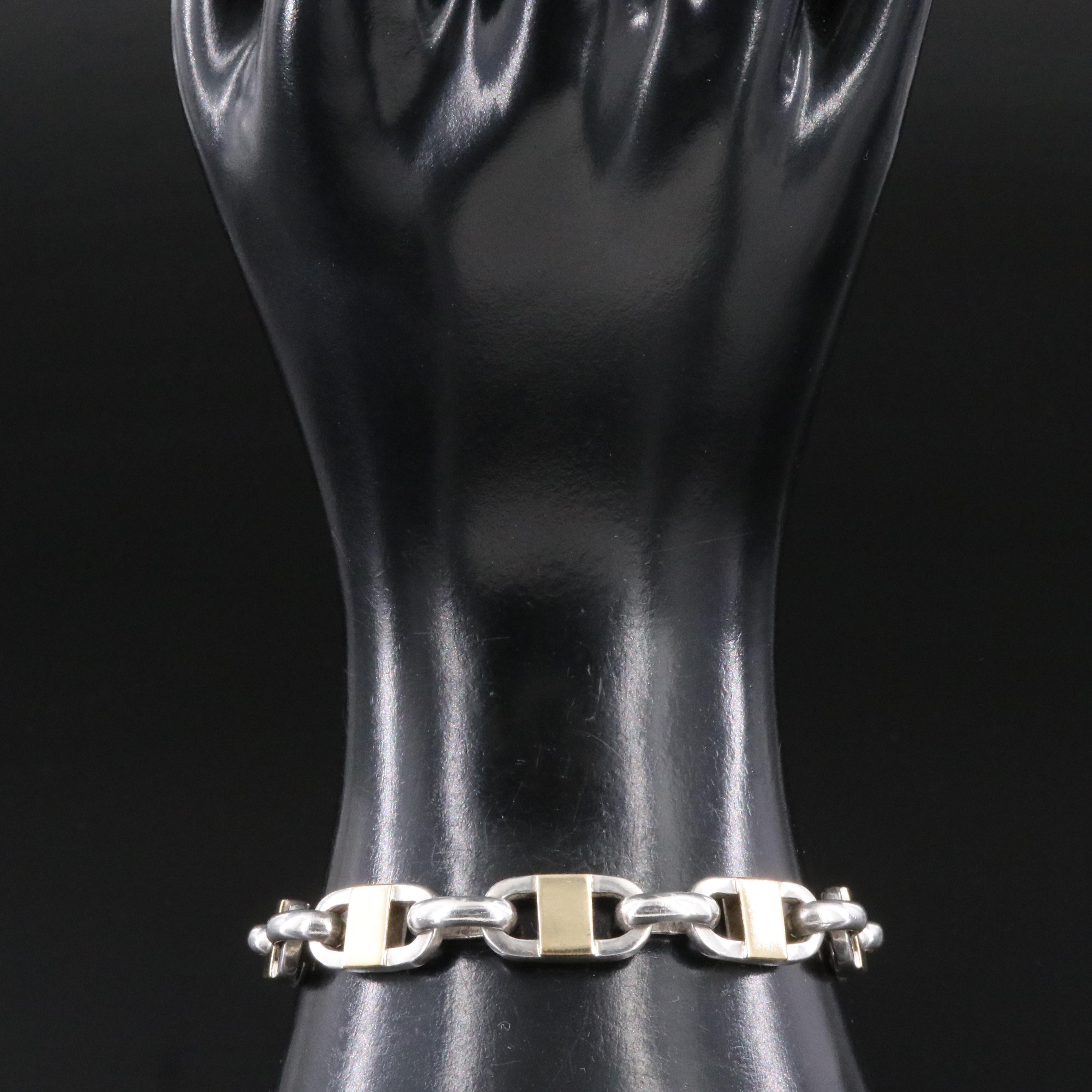 Sterling Mariner Chain Bracelet with 18K Accents