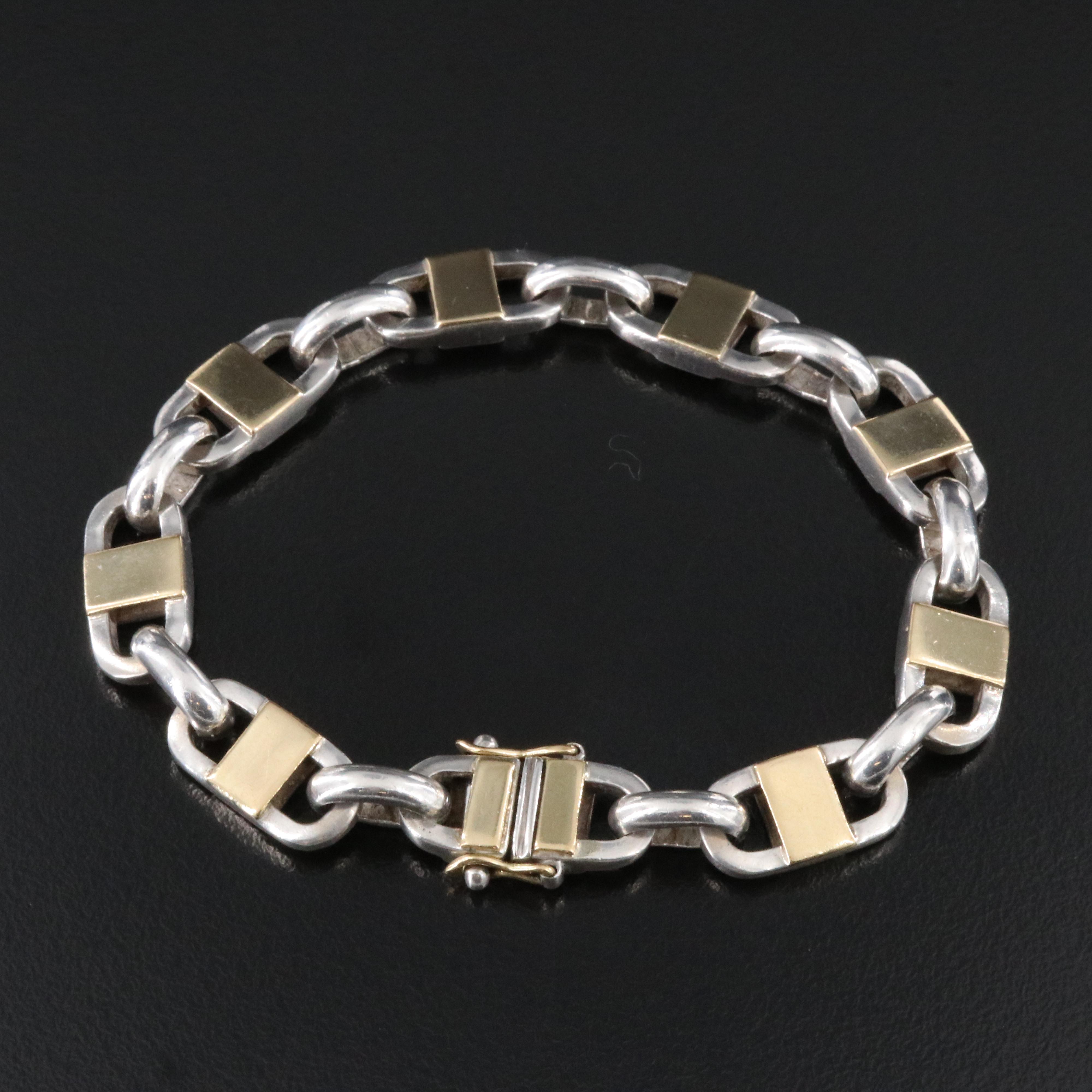 Sterling Mariner Chain Bracelet with 18K Accents