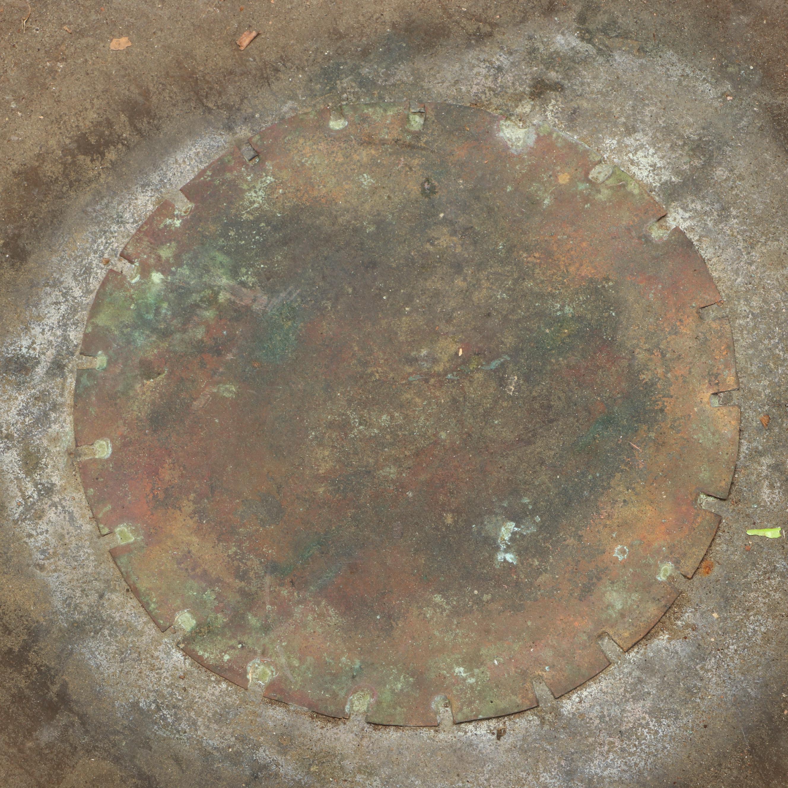 Hammered Copper Cauldron with Forged Iron Handles