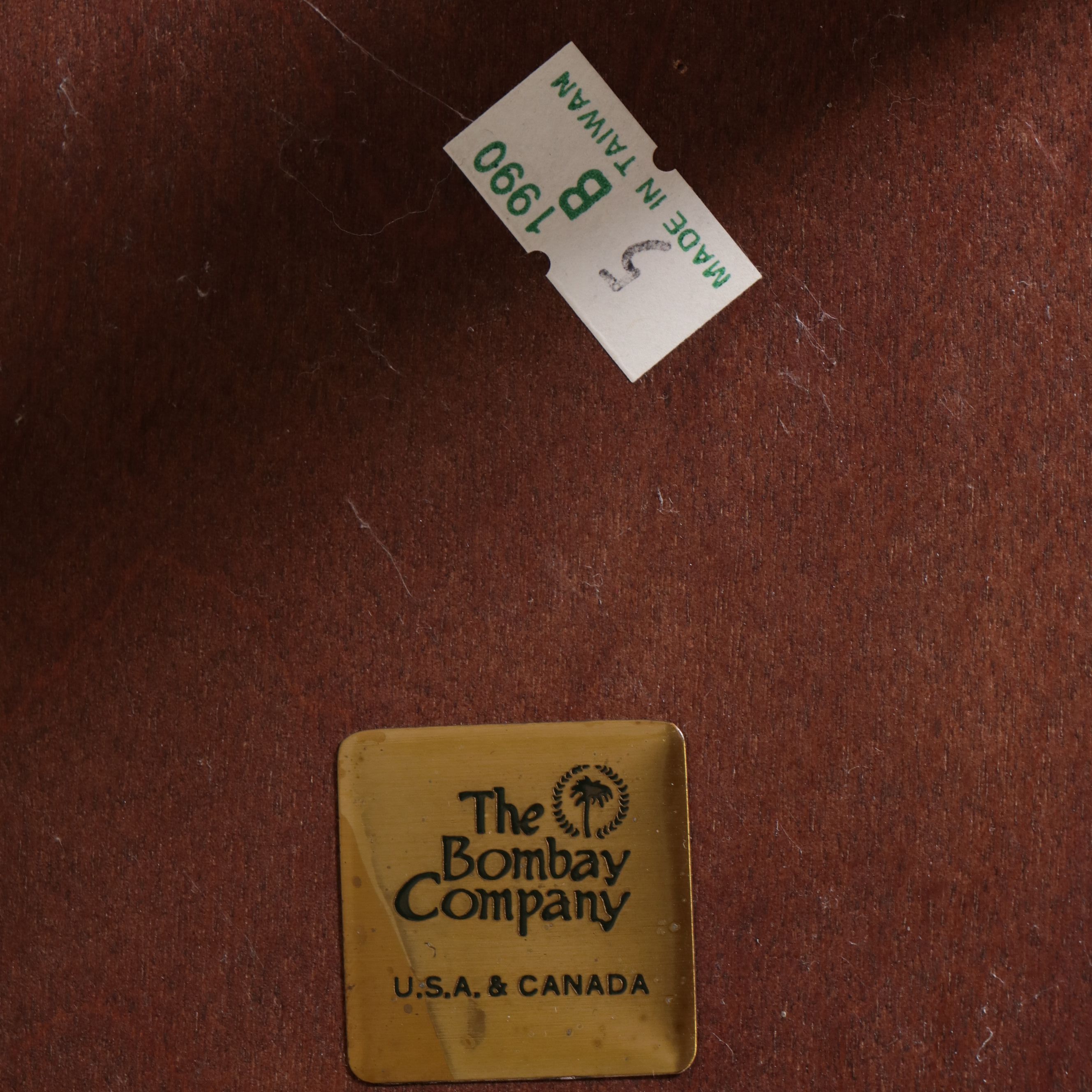 Bombay Company Mahogany Finished Plant Stand, Late 20th to 21st Century