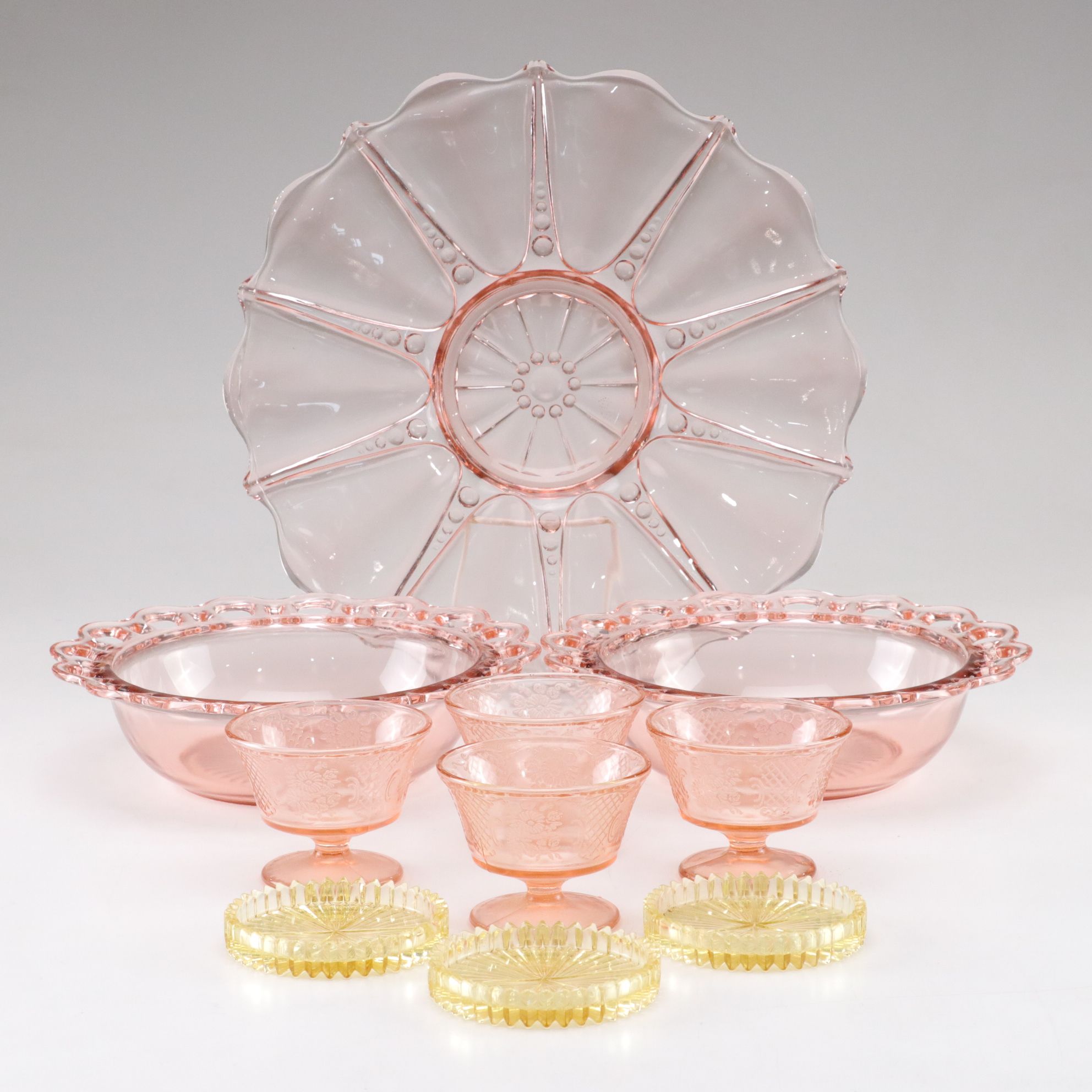 Anchor Hocking "Oyster & Pearl" and "Old Colony" with More Depression Glass