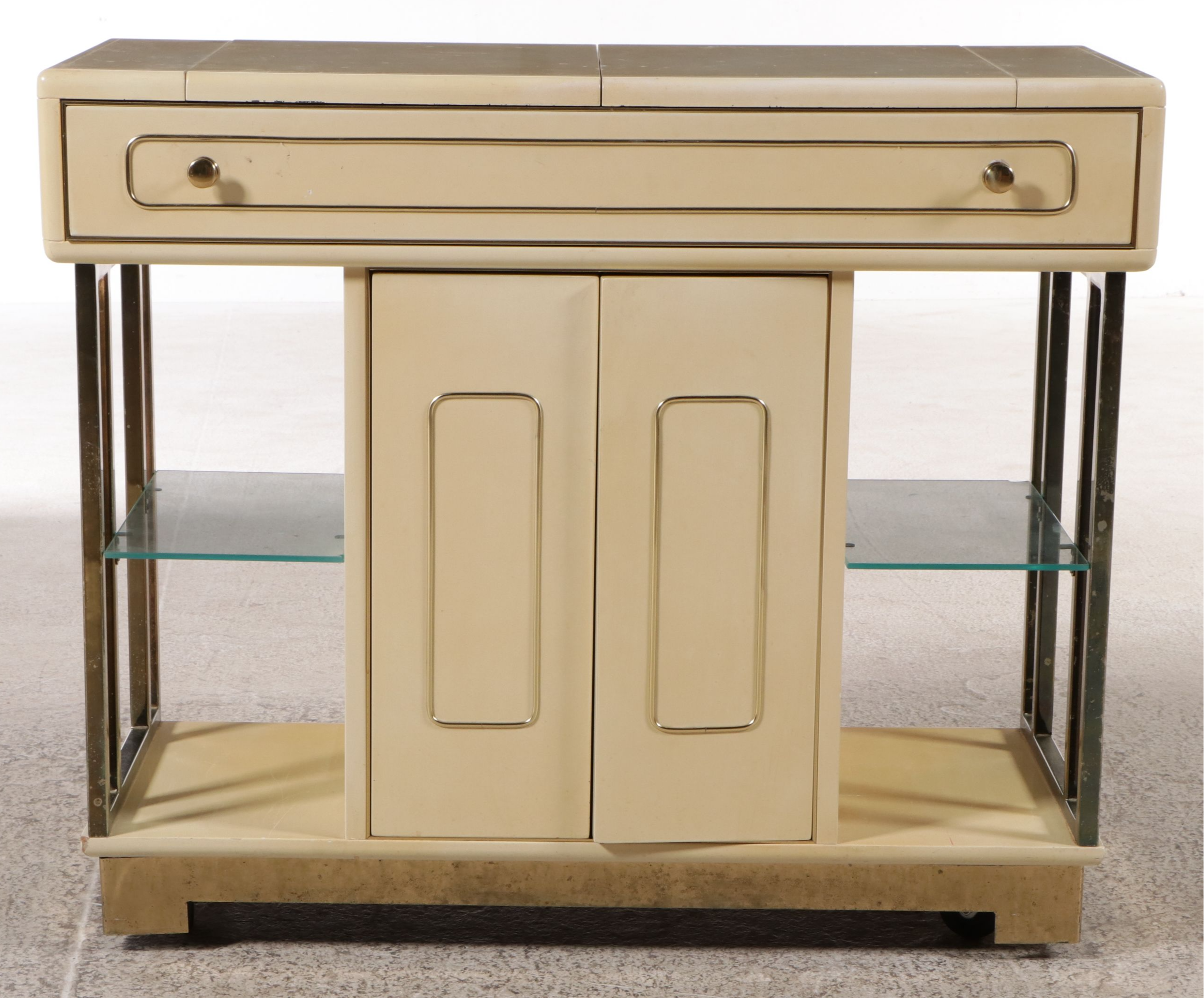 Romweber Mid Century Modern Style Formica Lift Top Sideboard