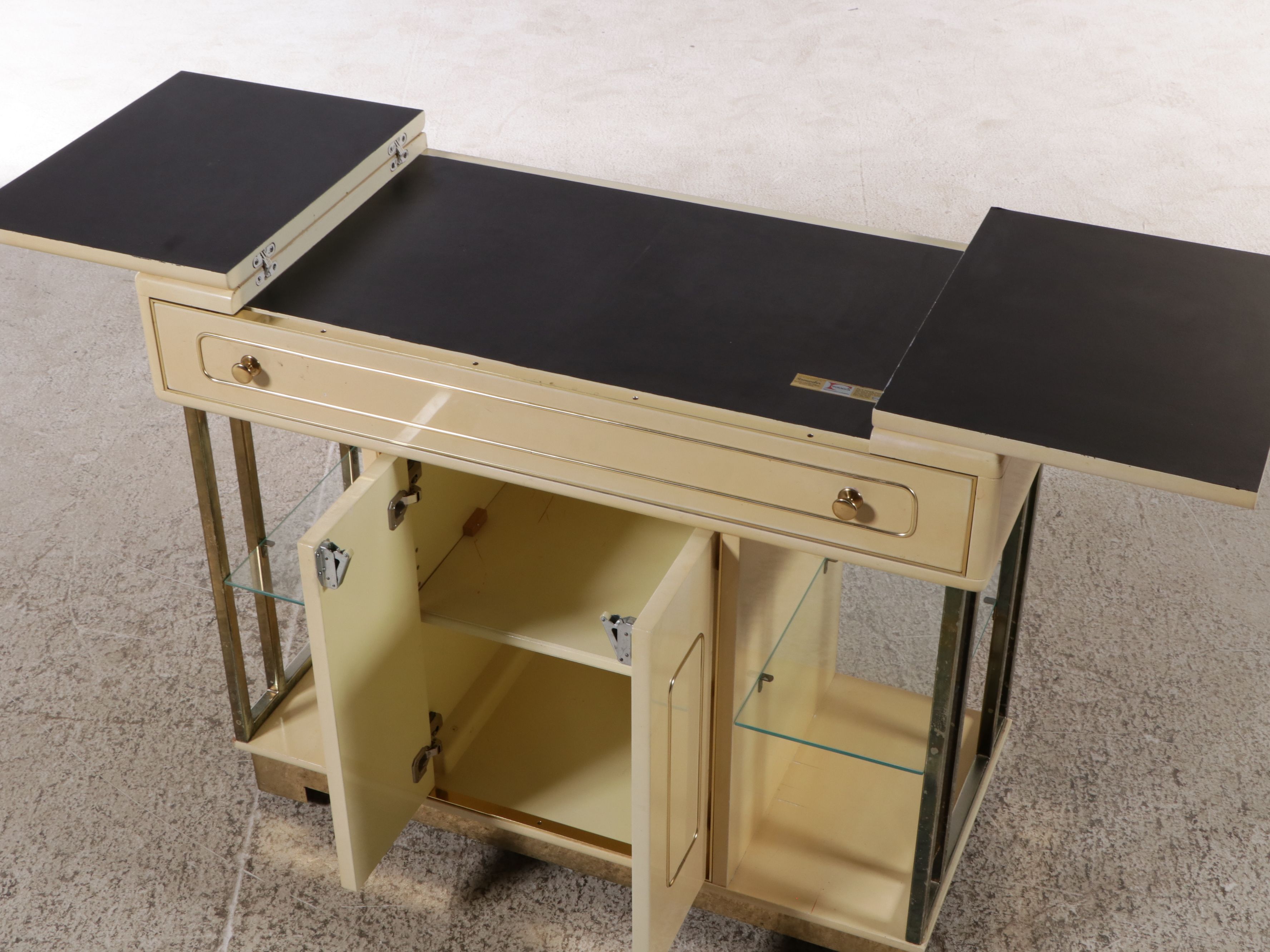 Romweber Mid Century Modern Style Formica Lift Top Sideboard