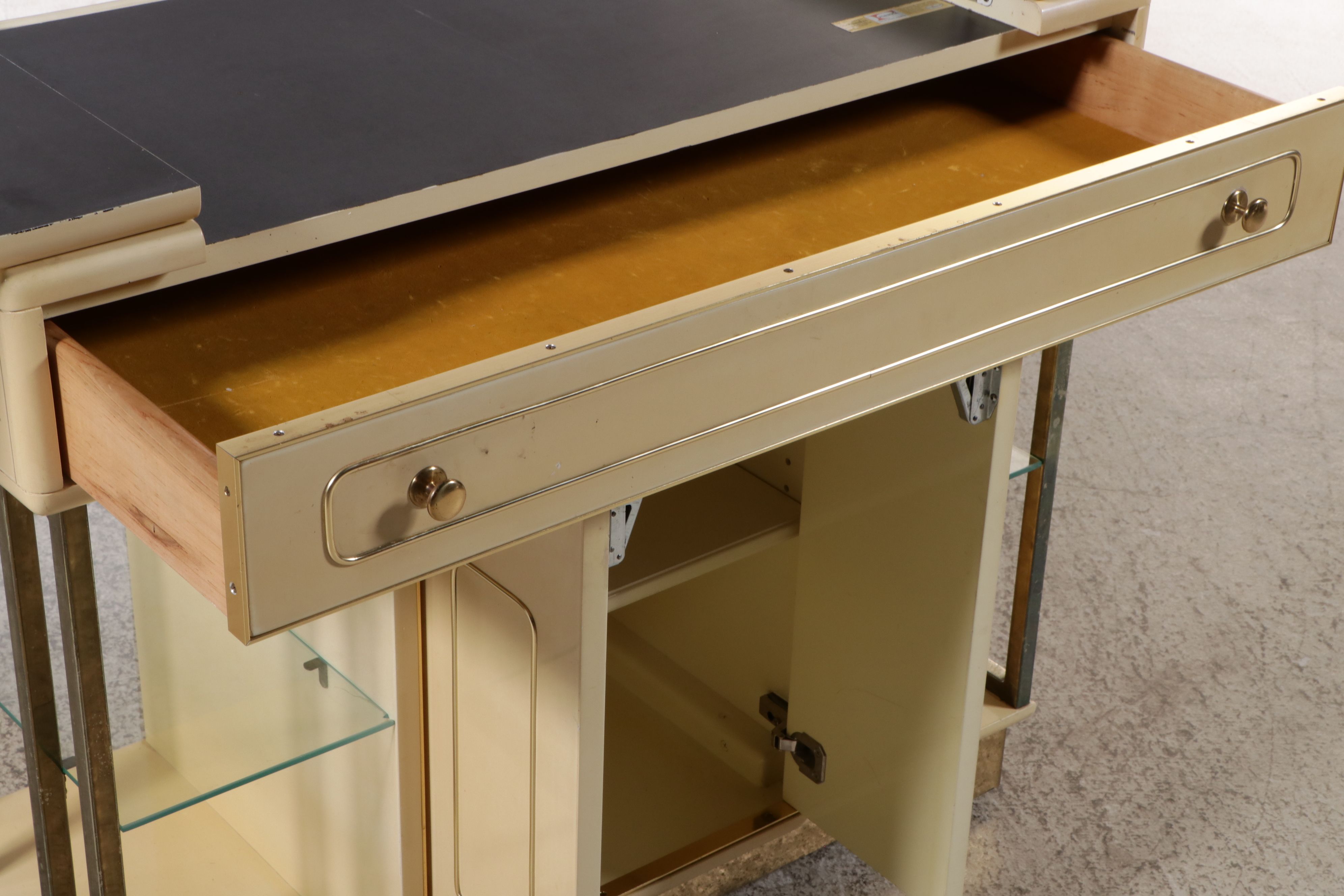 Romweber Mid Century Modern Style Formica Lift Top Sideboard