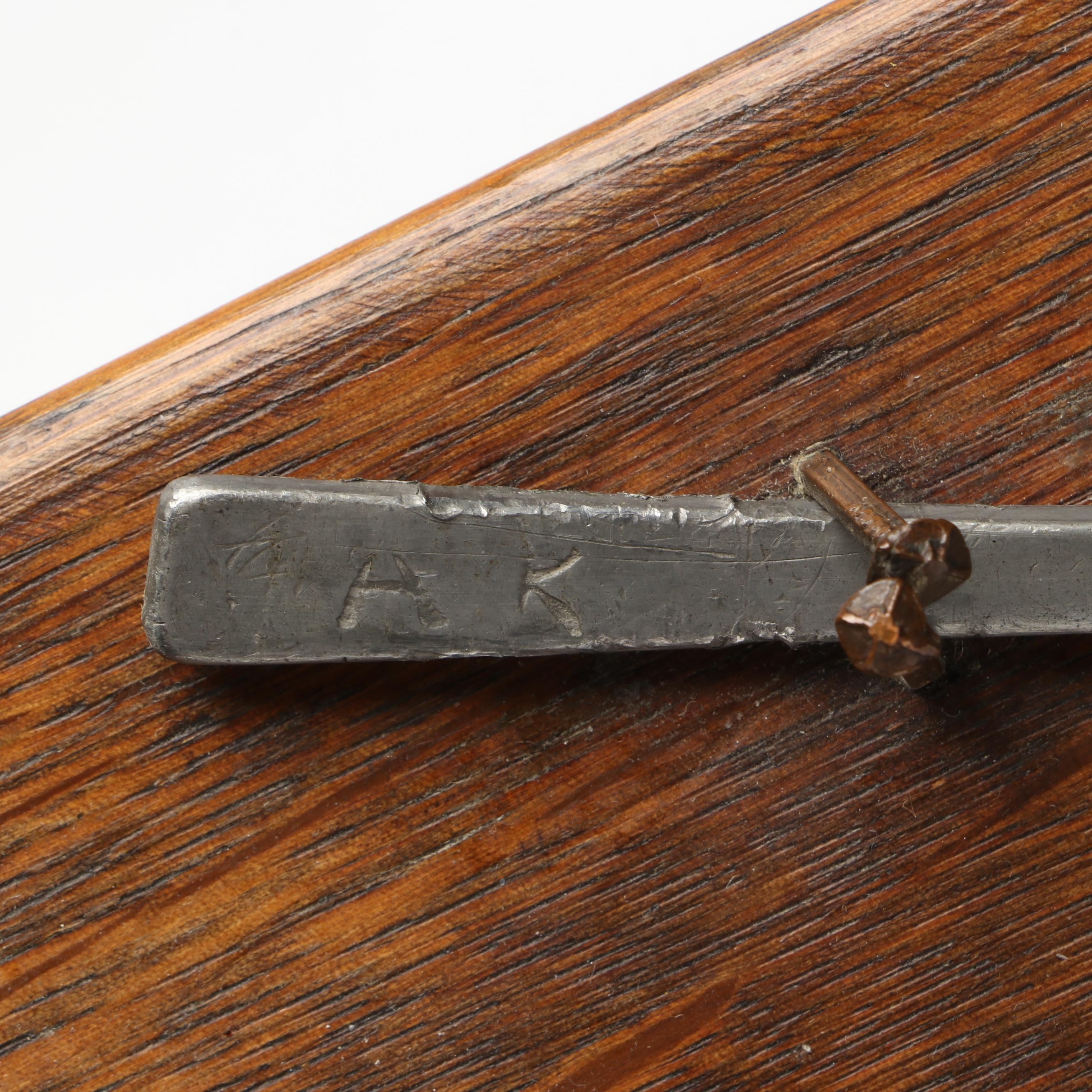 Pewter Spoons on Oak Display Rack
