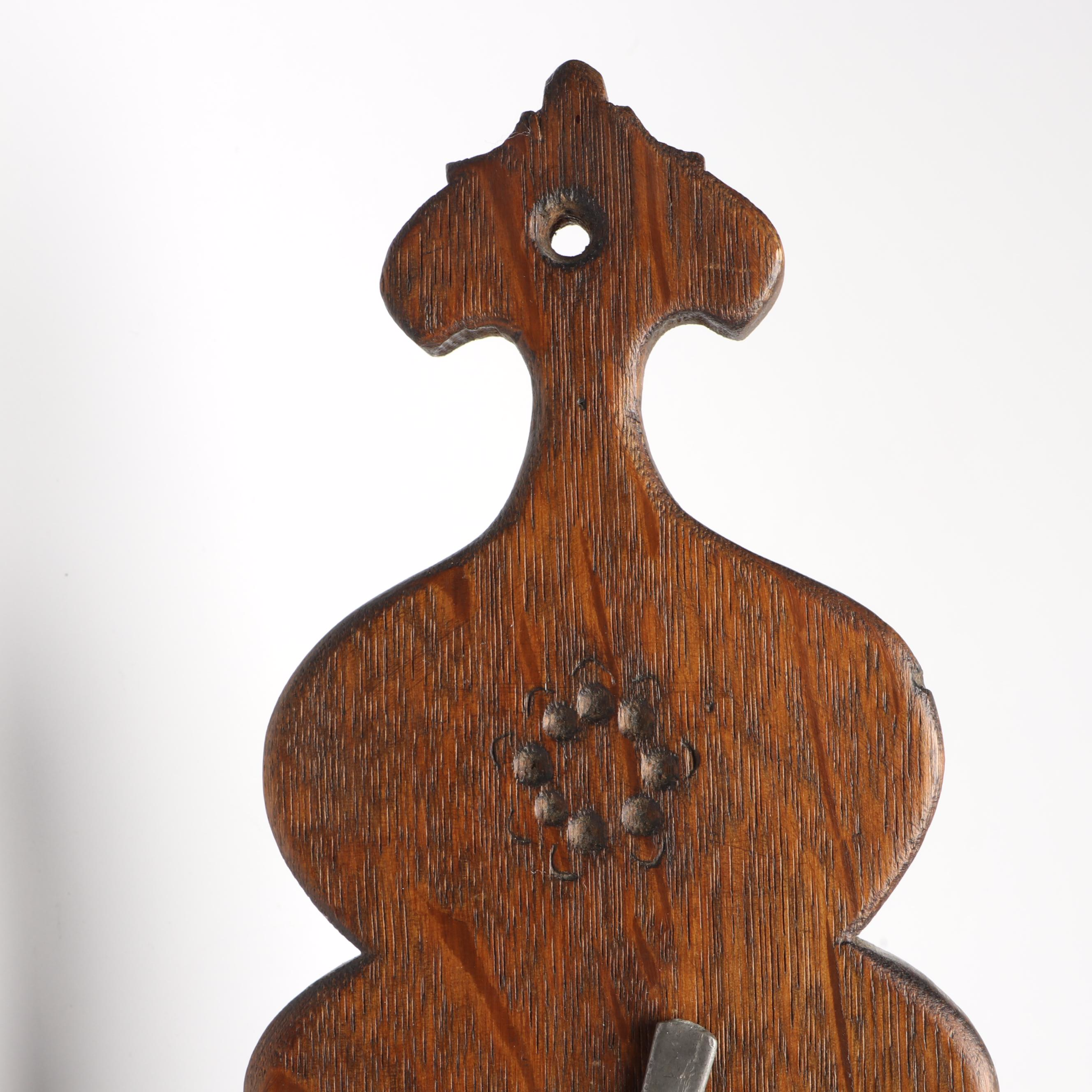 Pewter Spoons on Oak Display Rack