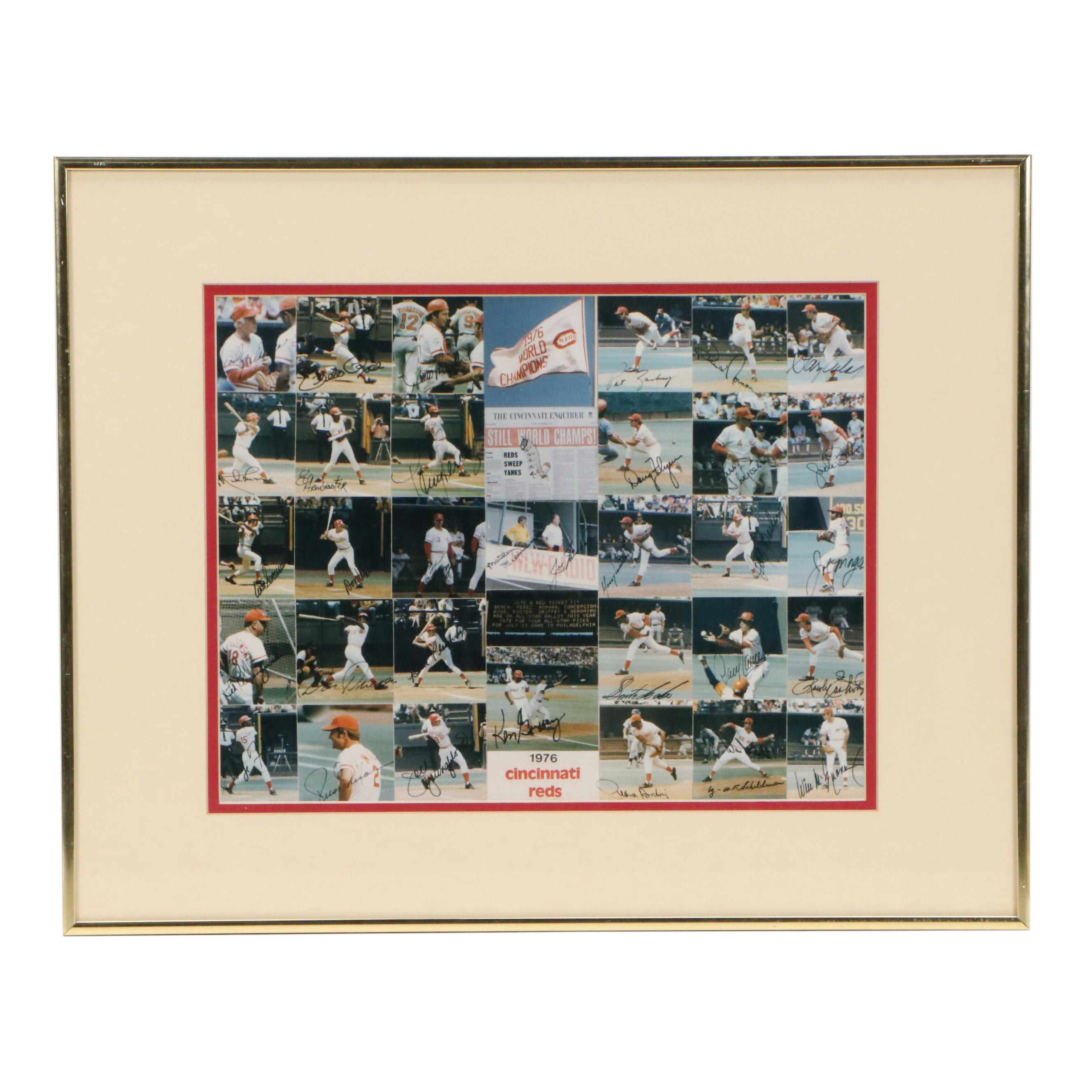 1975 and 1976 Cincinnati Reds Facsimile Signed Team Collages
