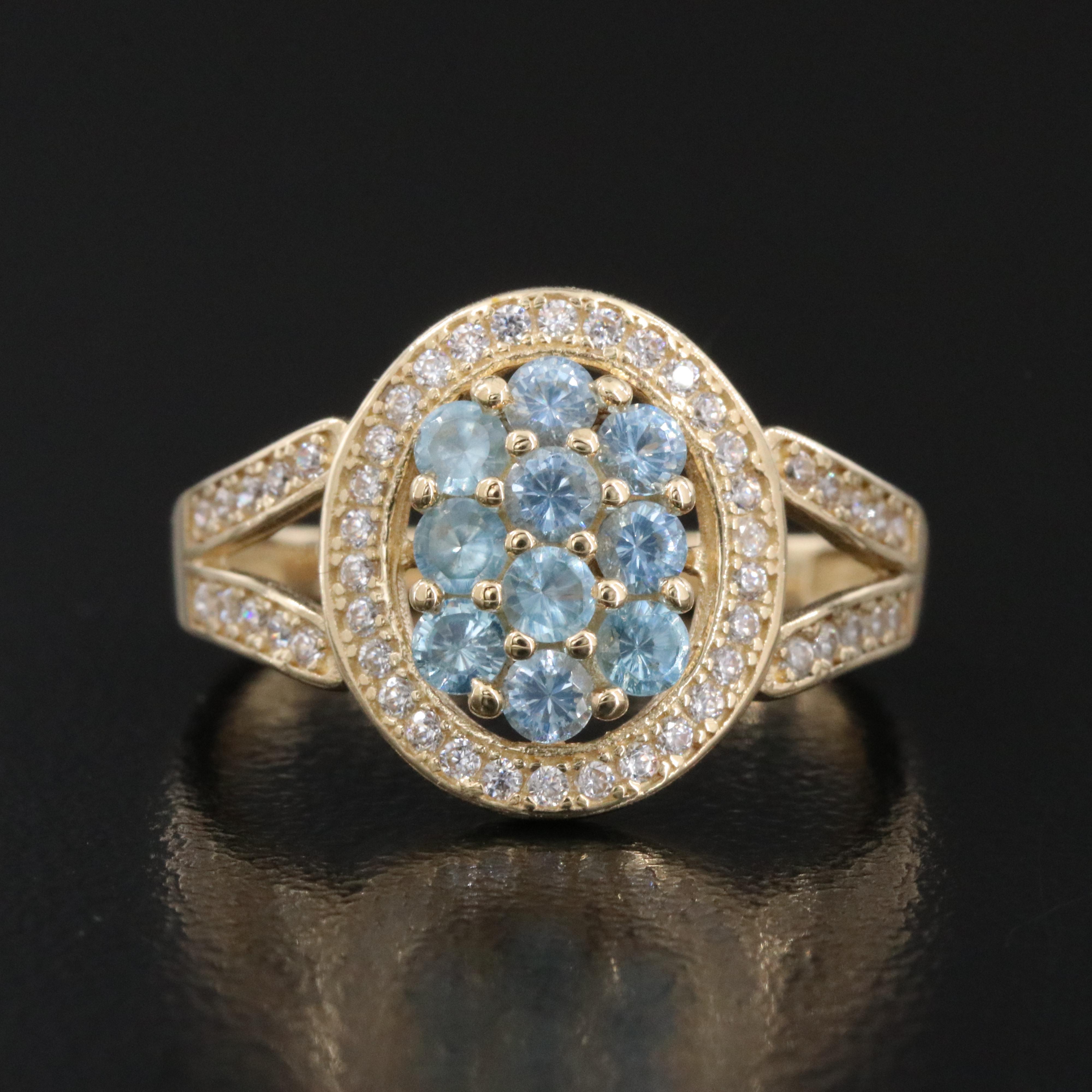 14K Spinel and CZ Ring