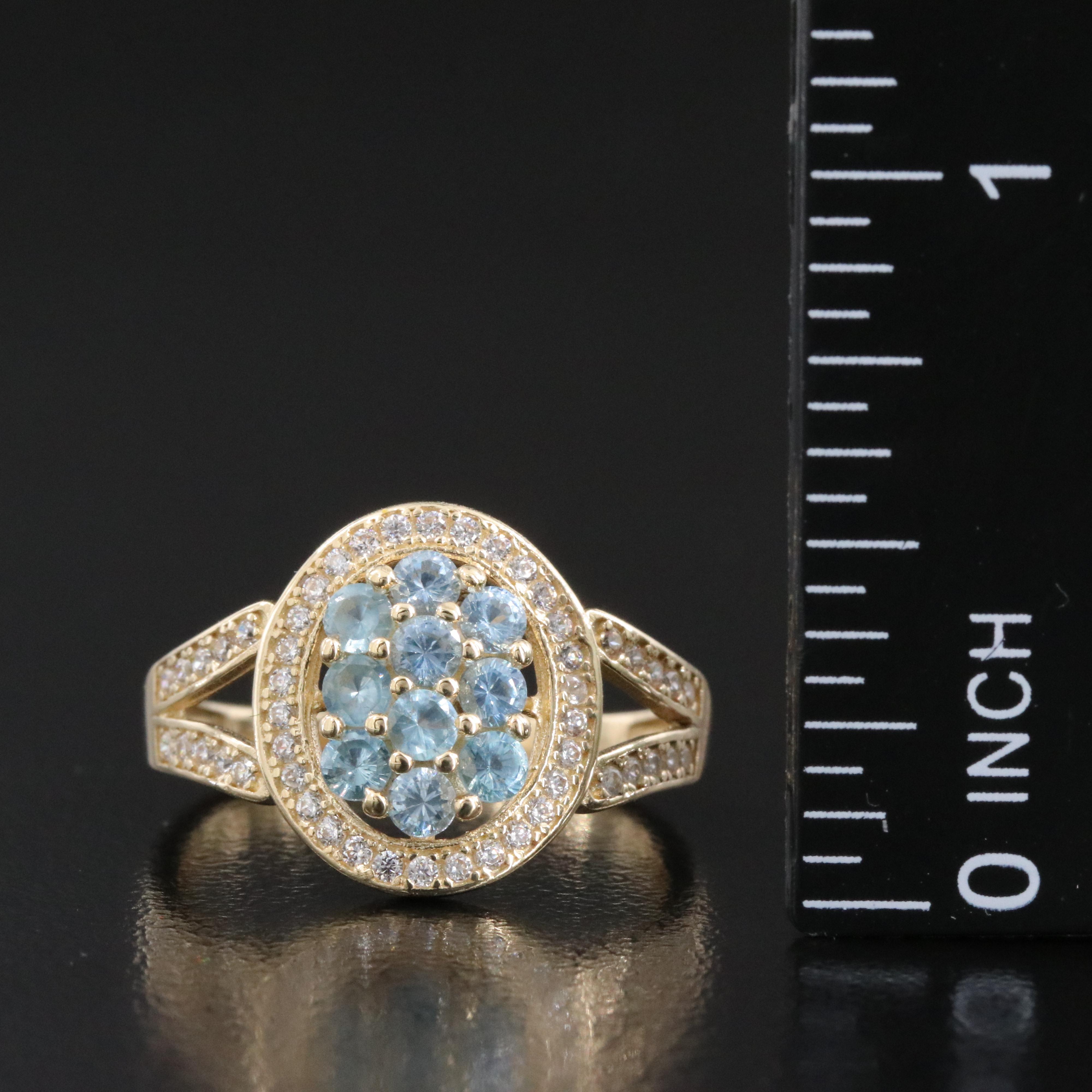 14K Spinel and CZ Ring