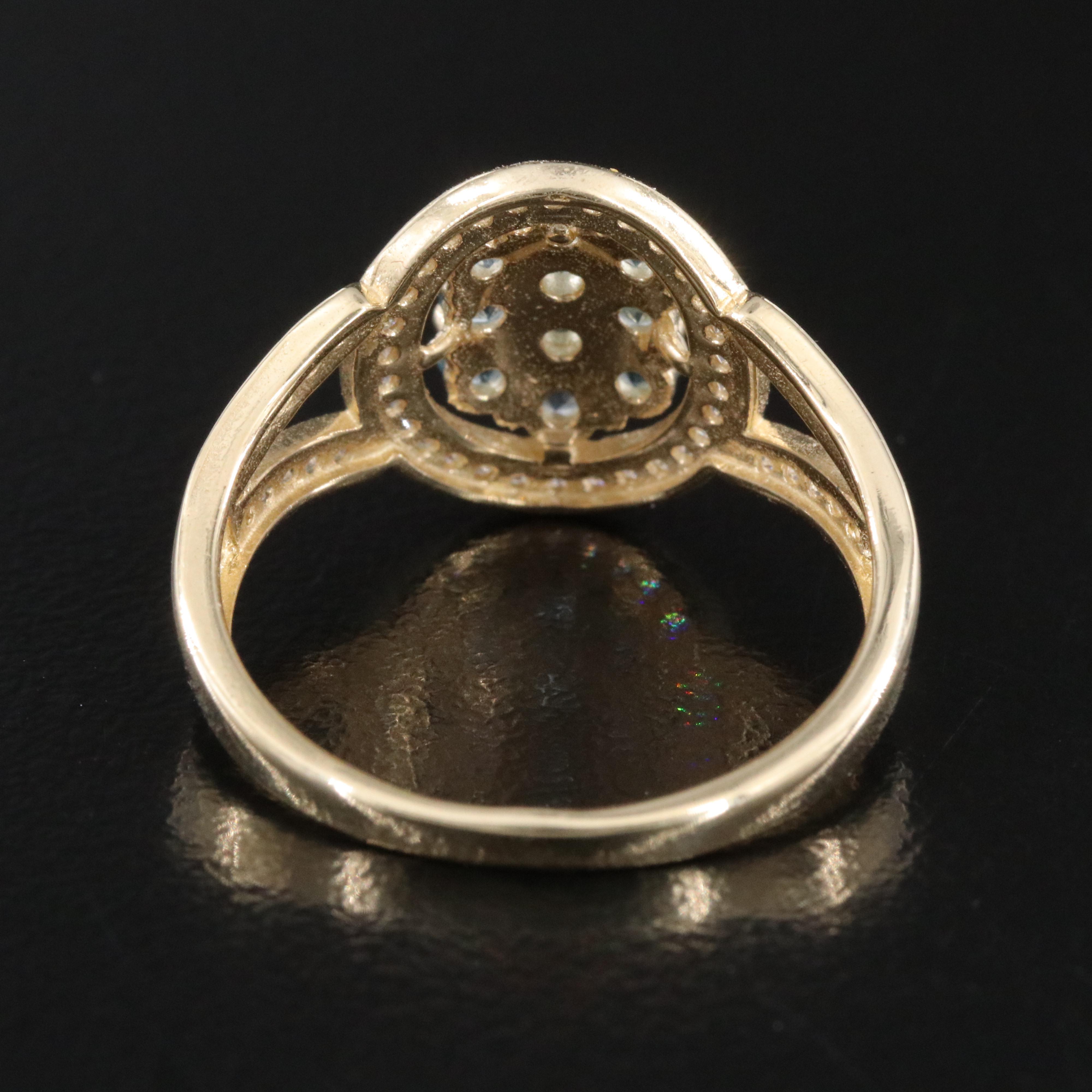 14K Spinel and CZ Ring