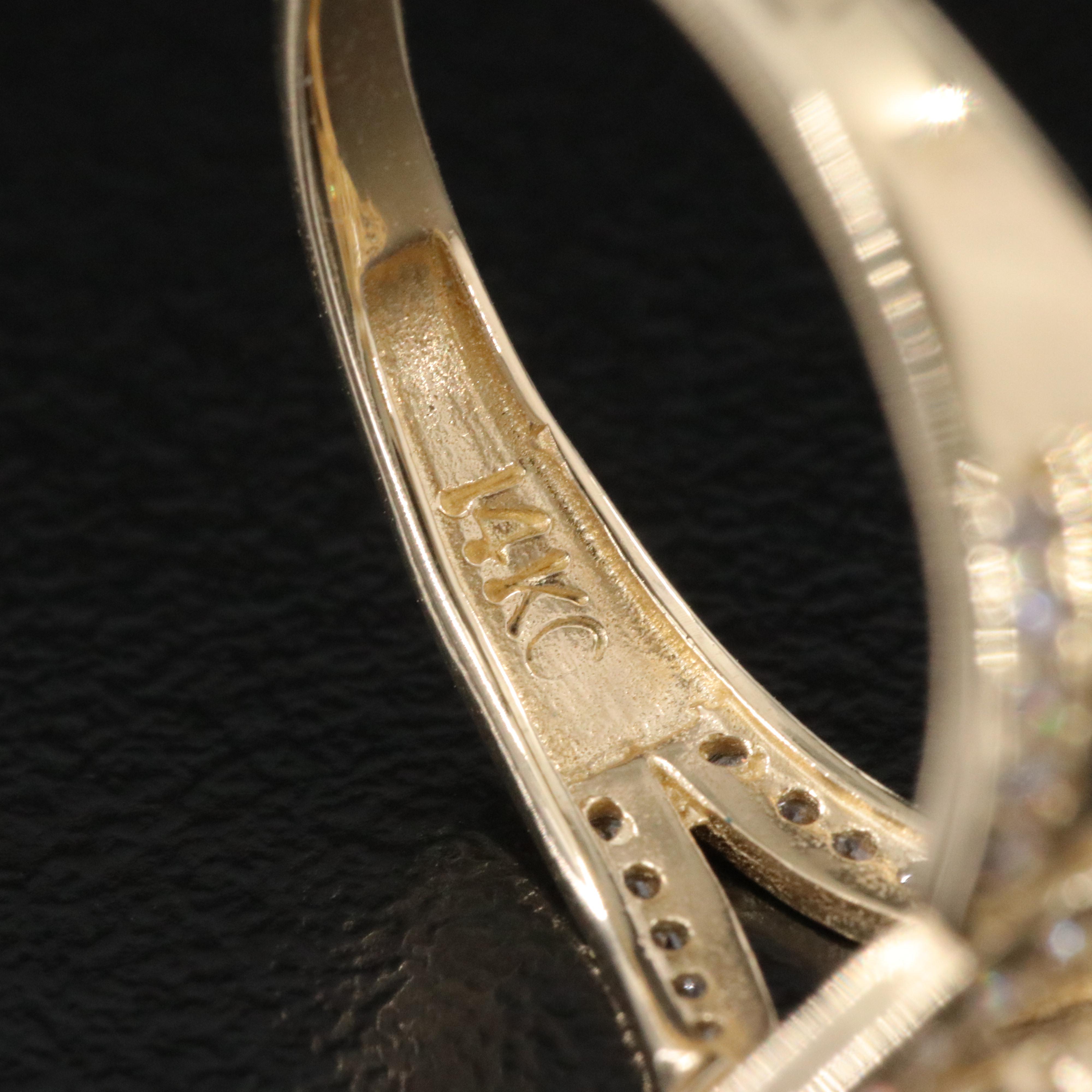 14K Spinel and CZ Ring