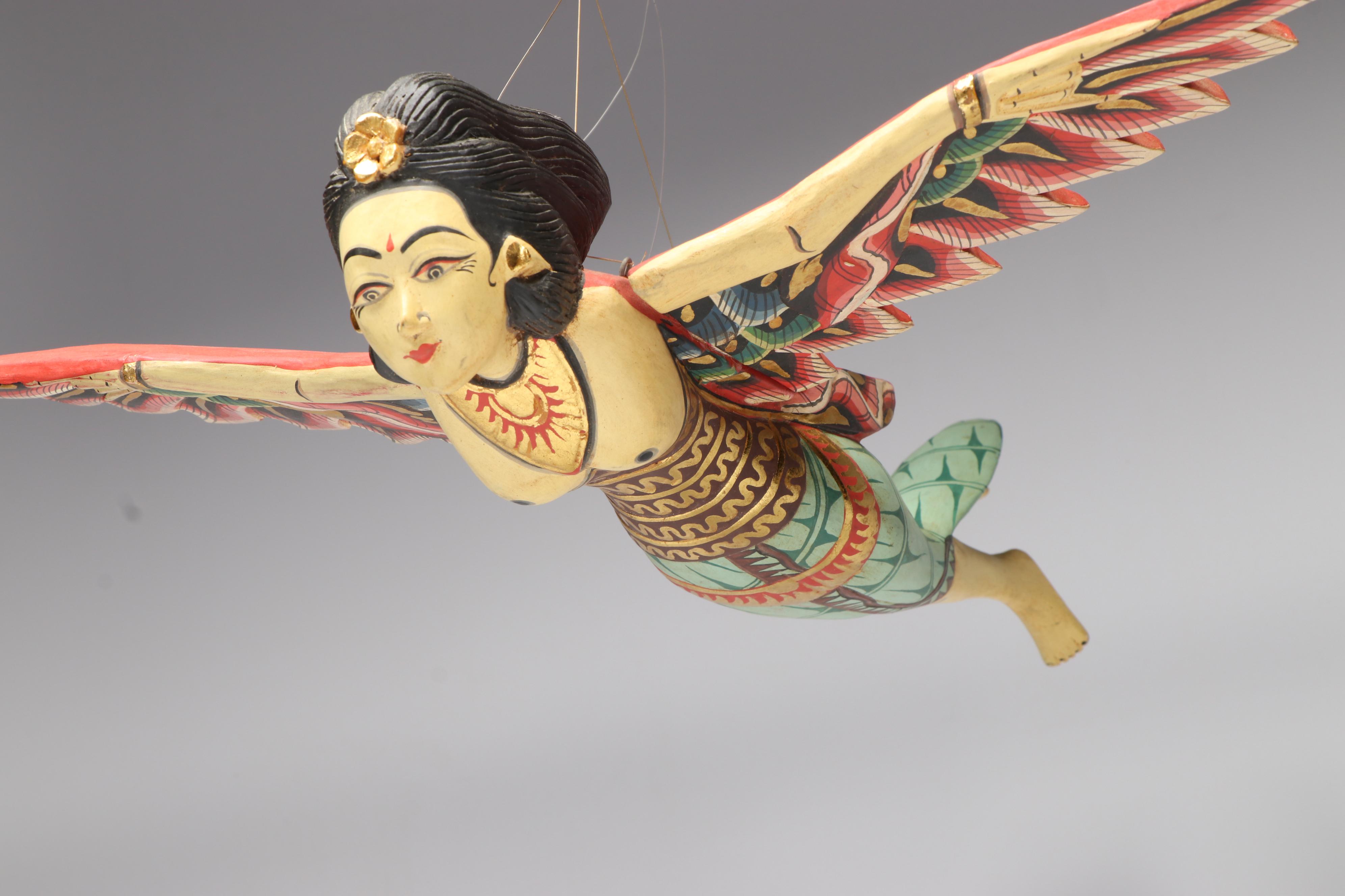 Balinese Hand-Carved Polychrome Spirit Chasers