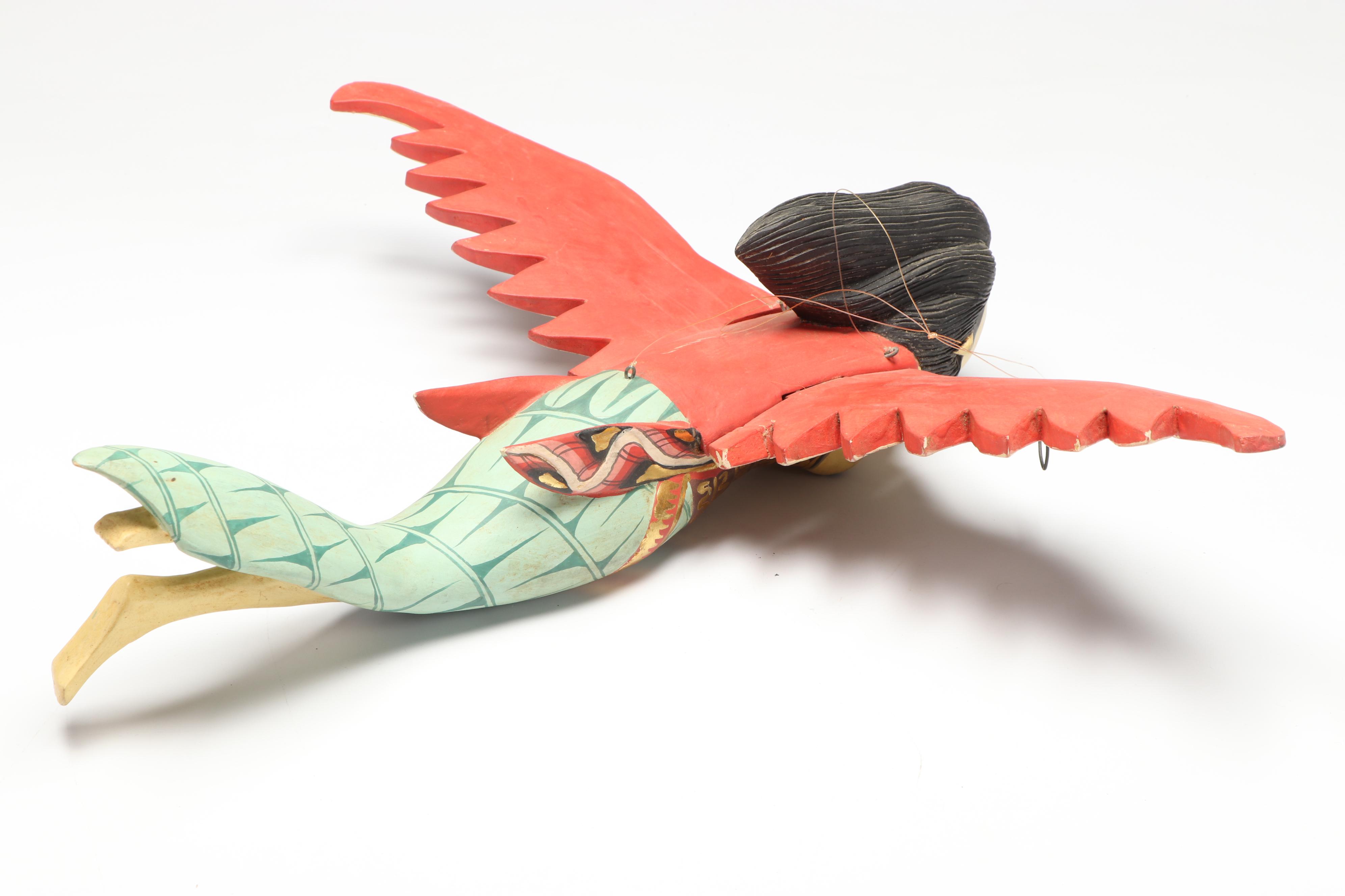 Balinese Hand-Carved Polychrome Spirit Chasers