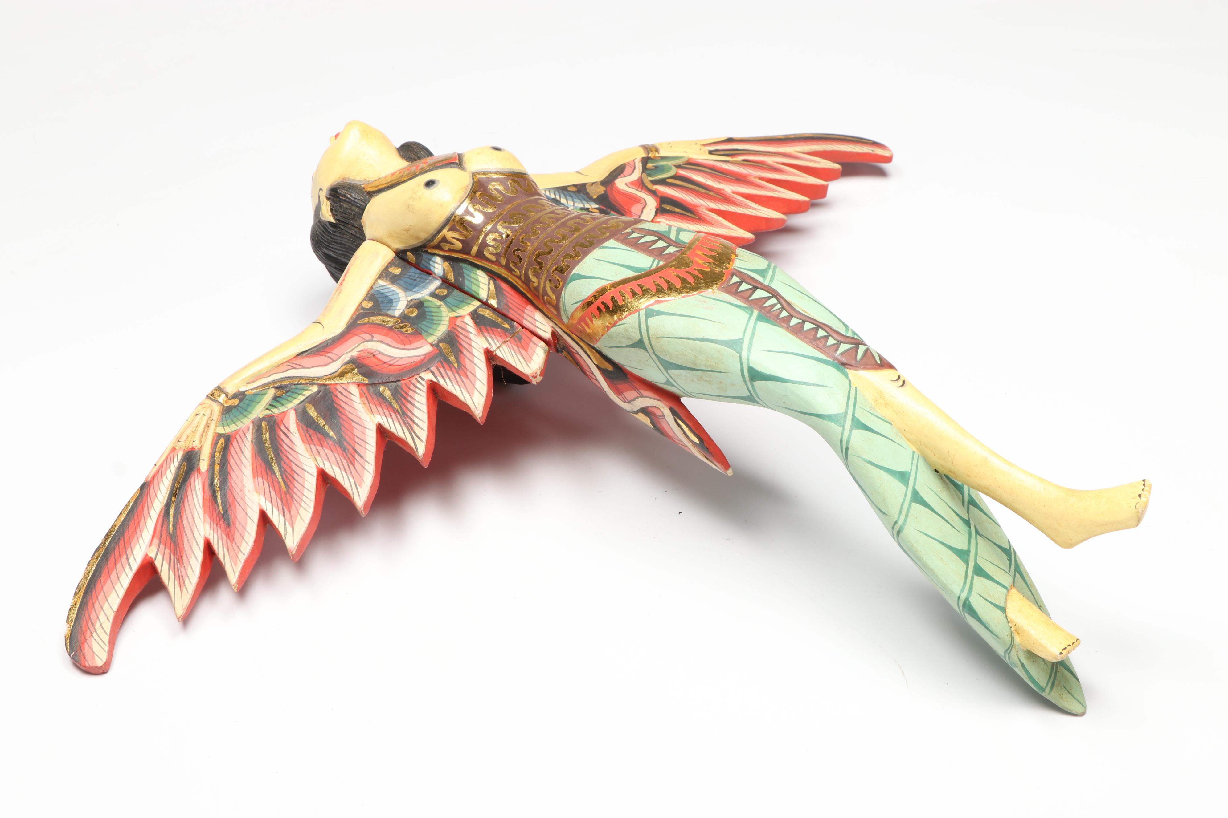 Balinese Hand-Carved Polychrome Spirit Chasers