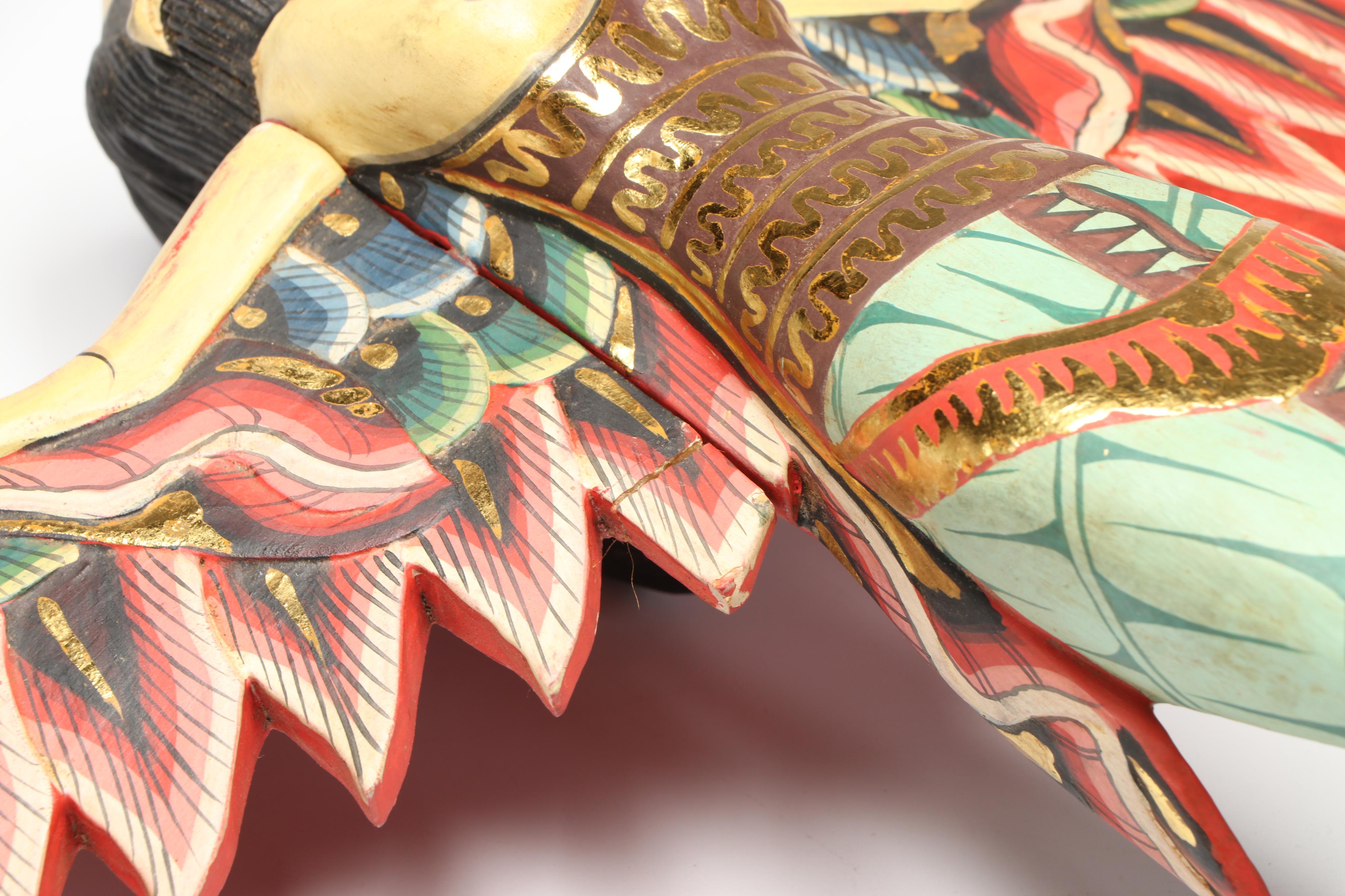 Balinese Hand-Carved Polychrome Spirit Chasers