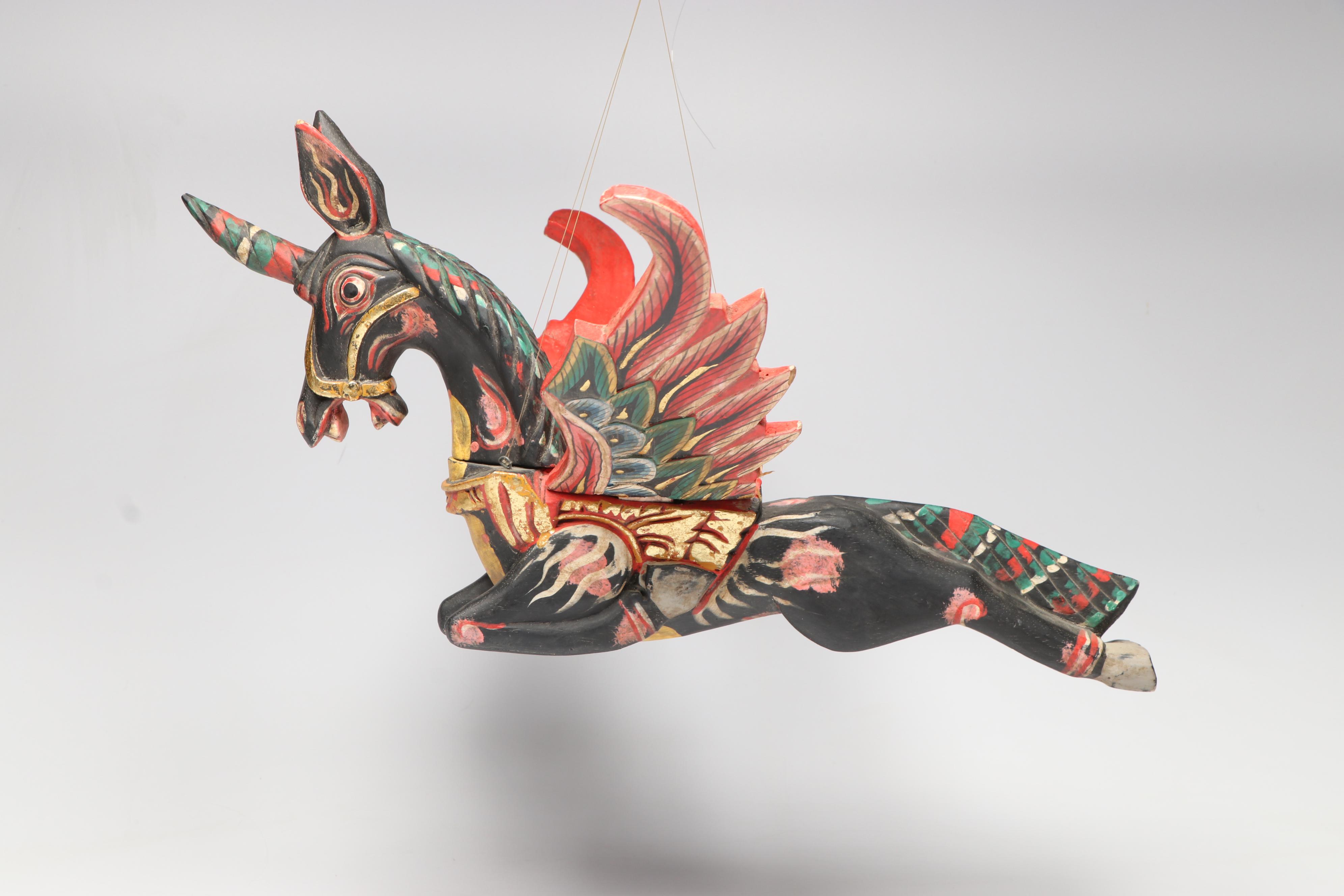 Balinese Hand-Carved Polychrome Spirit Chasers