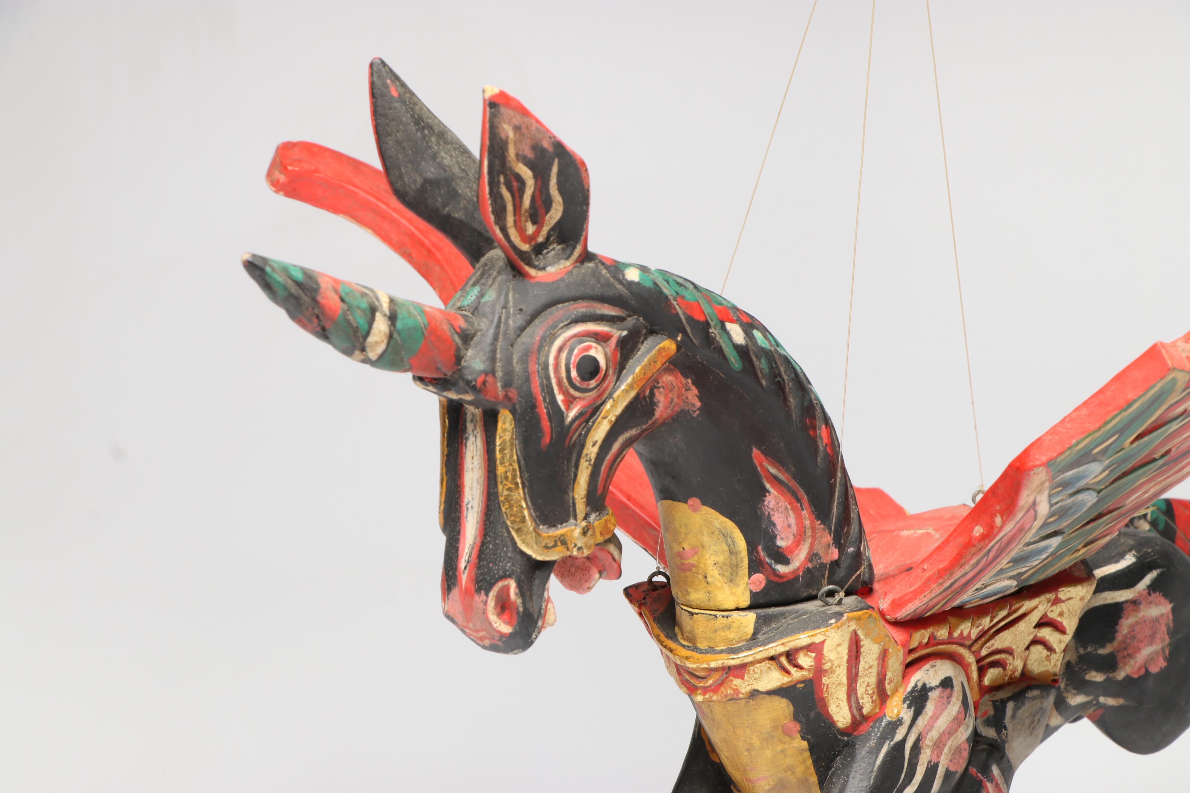 Balinese Hand-Carved Polychrome Spirit Chasers