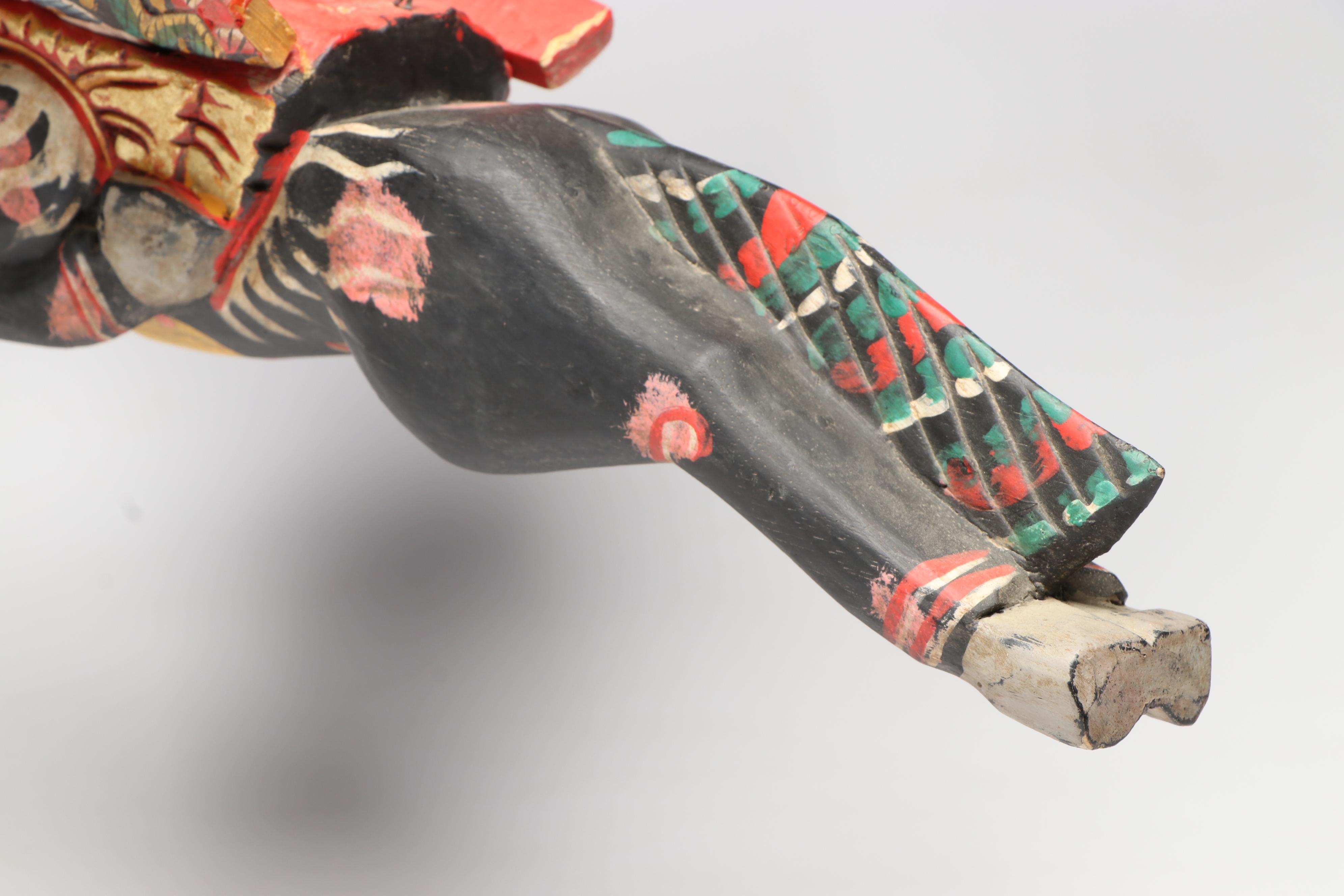 Balinese Hand-Carved Polychrome Spirit Chasers