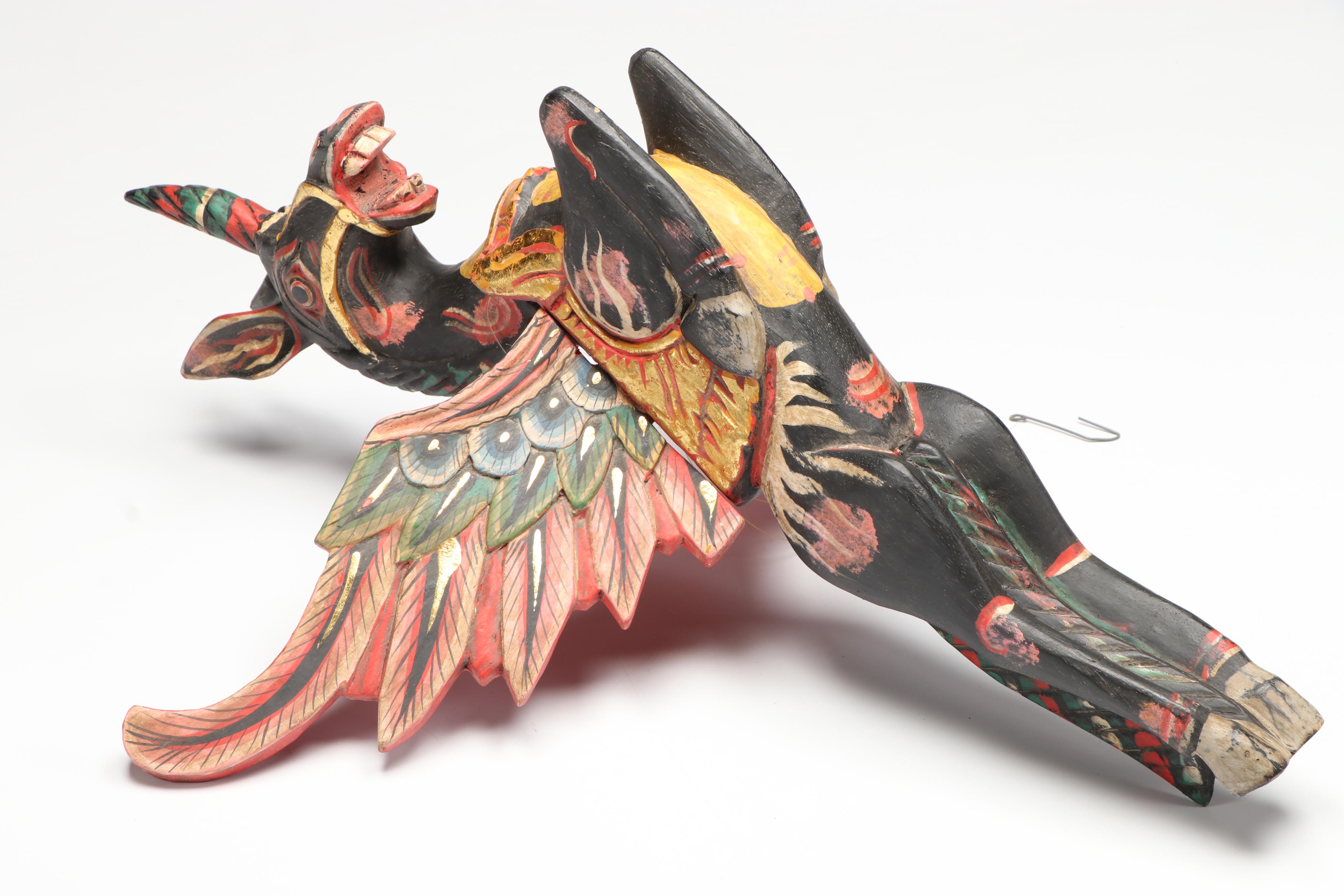 Balinese Hand-Carved Polychrome Spirit Chasers