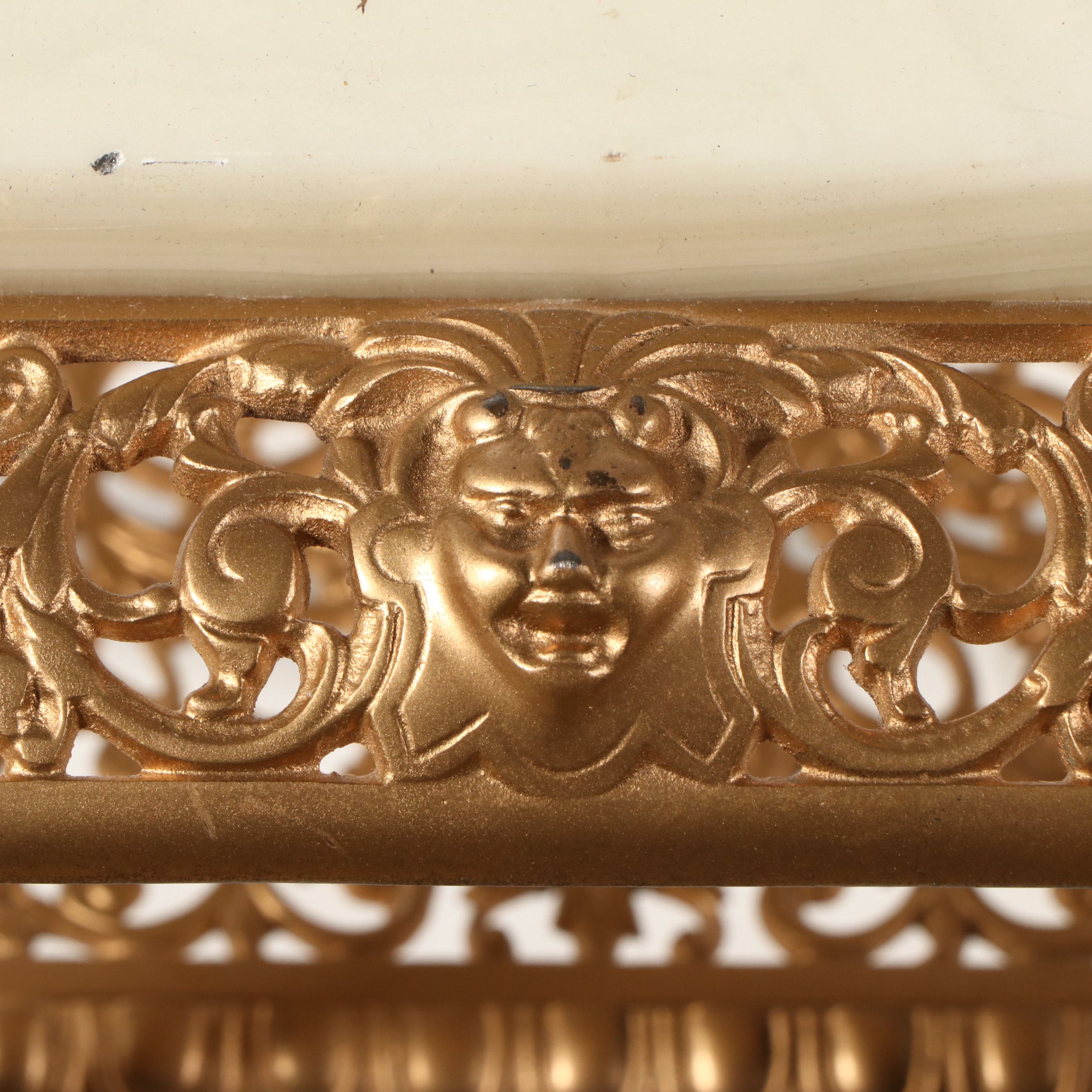 Victorian Style Cast Iron and Marble Plant Stand