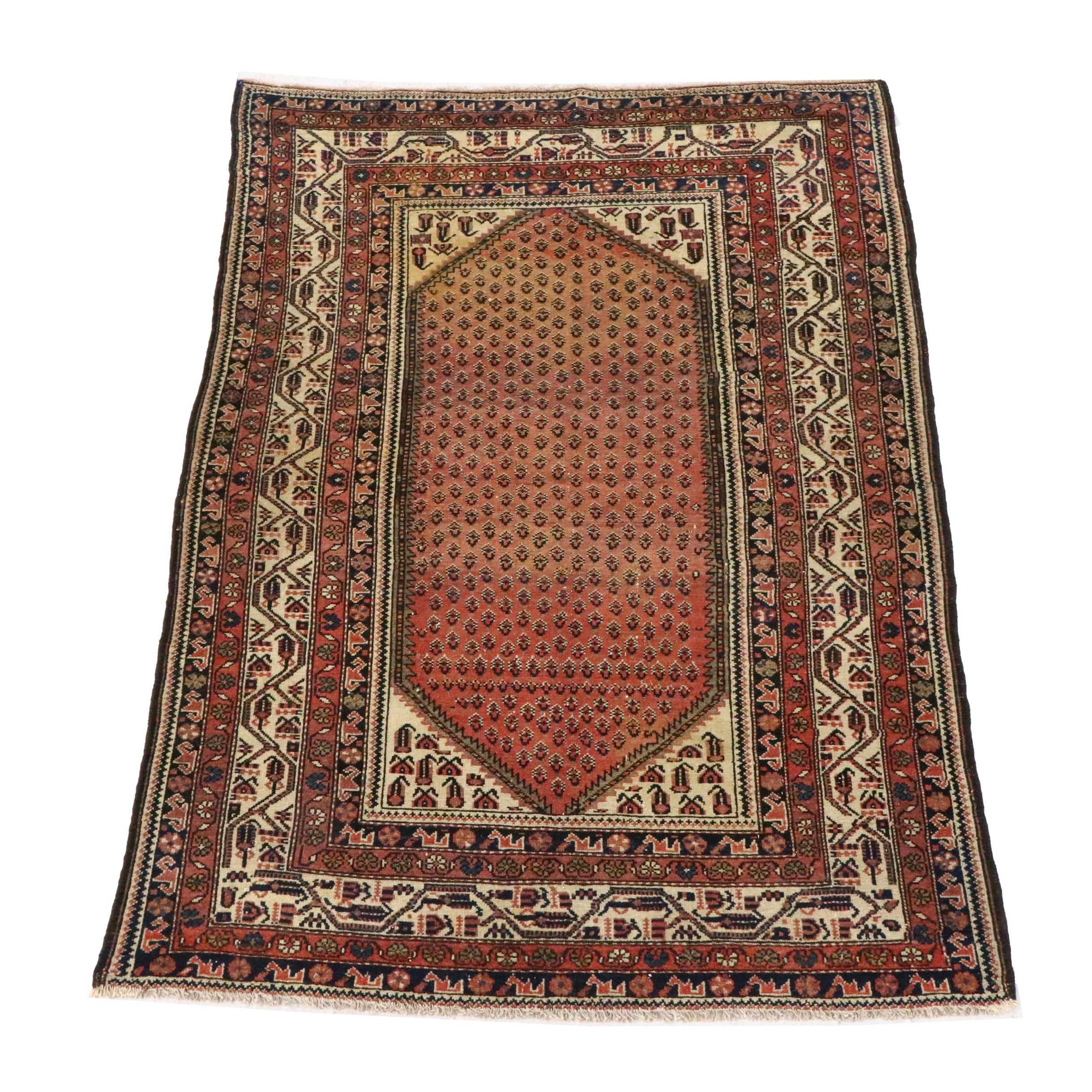 3'10 x 6'4 Hand-Knotted Veramin Persian Area Rug