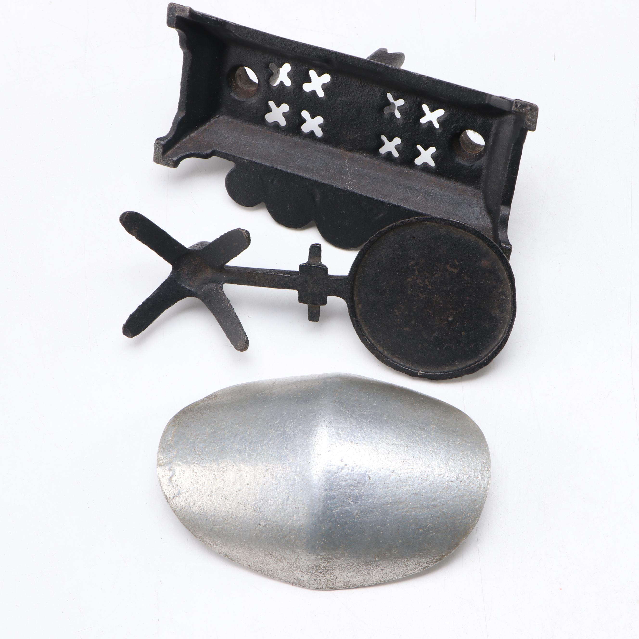 Lodge Cast Iron Skillet Wall Clock with Other Skillet and Balance Scale