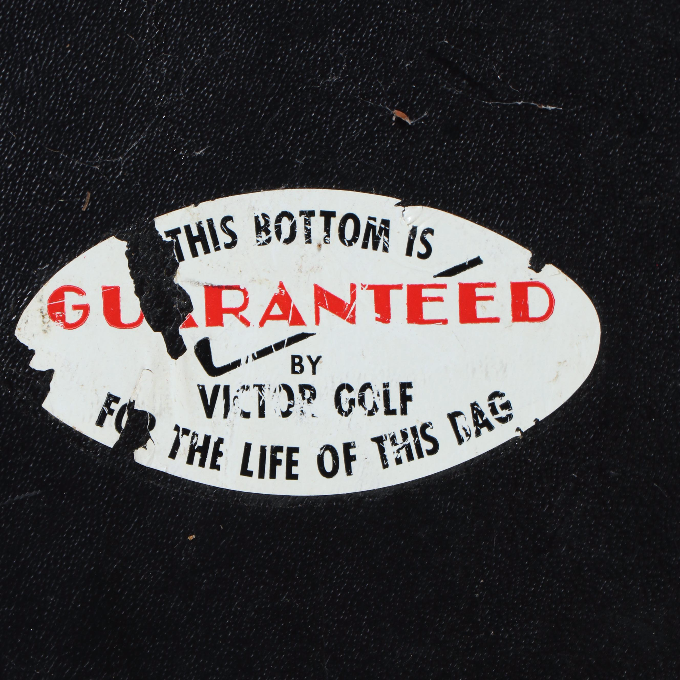 Victor Golf Beige Leather with Faux Croc Skin Golf Bag, and PGA Tag