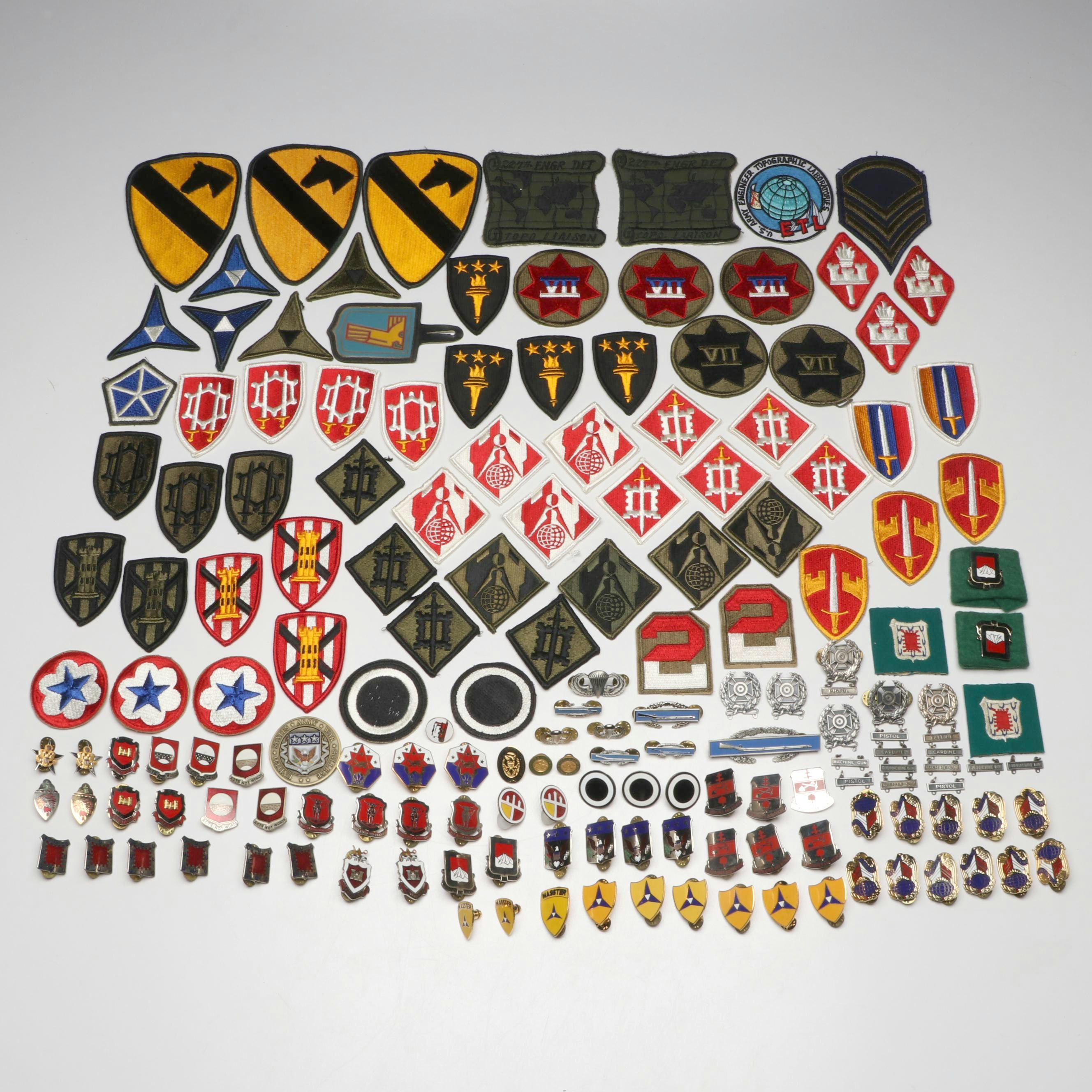 U.S. Army Engineering, Class A with Other Patches and Pins