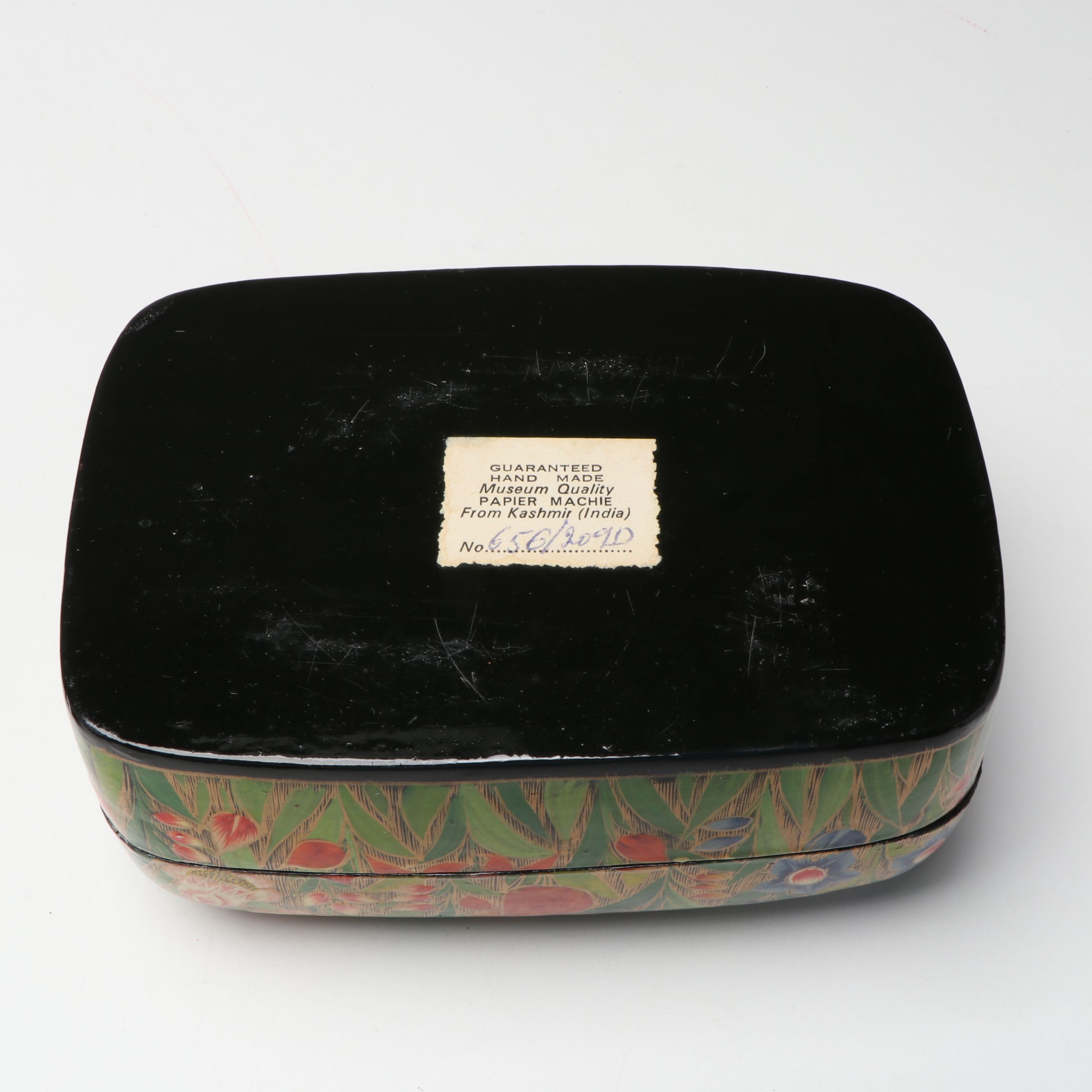 Kashmiri Gilt Papier-Mâché Box with Arabic Dallah Coffee Pot and Other Décor