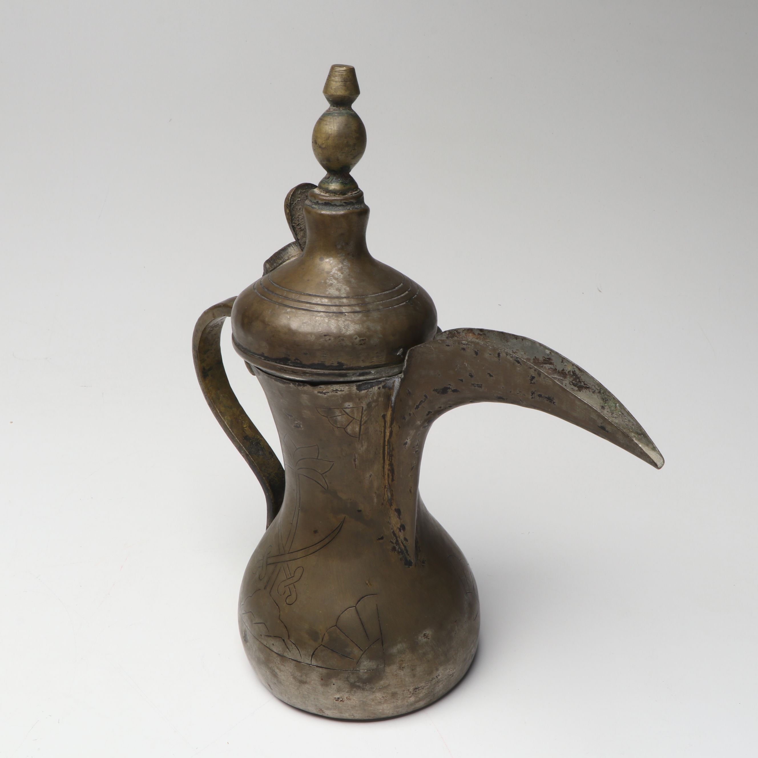 Kashmiri Gilt Papier-Mâché Box with Arabic Dallah Coffee Pot and Other Décor