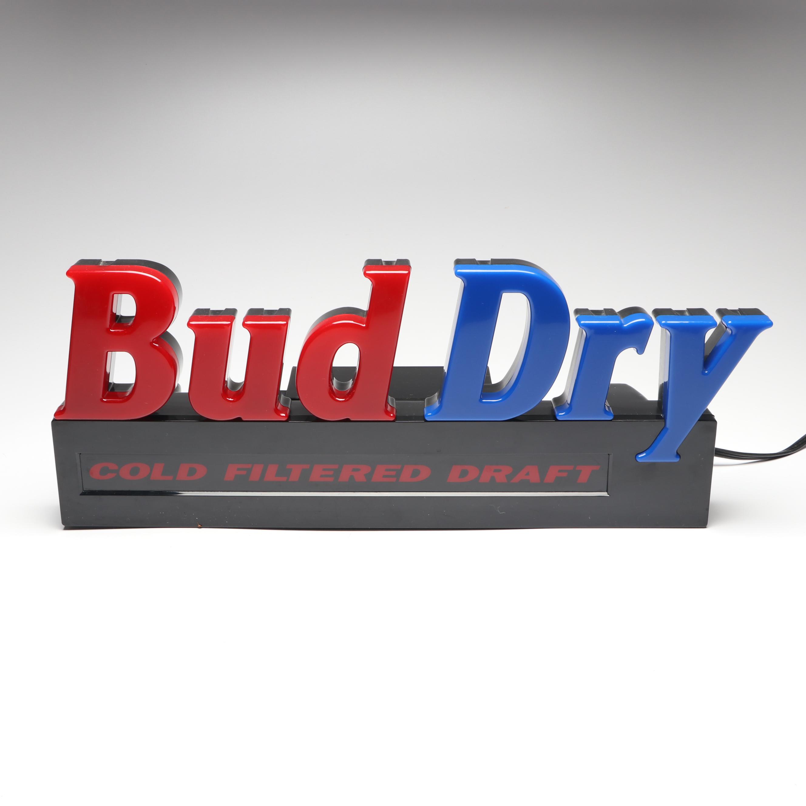 Bud Dry Illuminated Advertising Sign