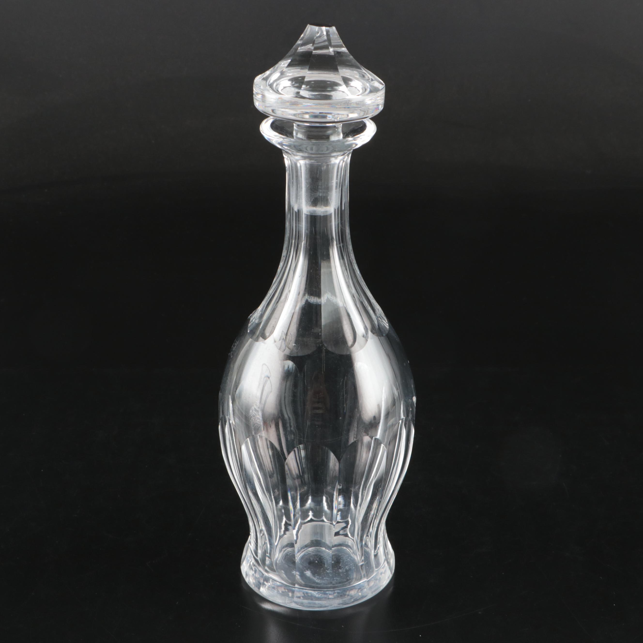 Waterford "Kathleen" Cut Crystal Decanter with Other Trumpet Vase