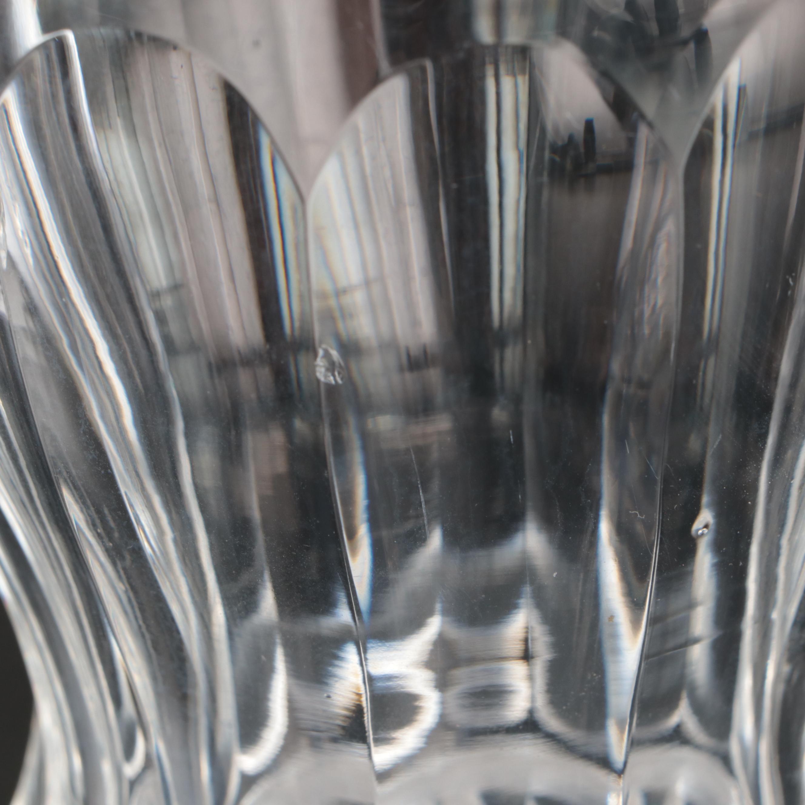 Waterford "Kathleen" Cut Crystal Decanter with Other Trumpet Vase