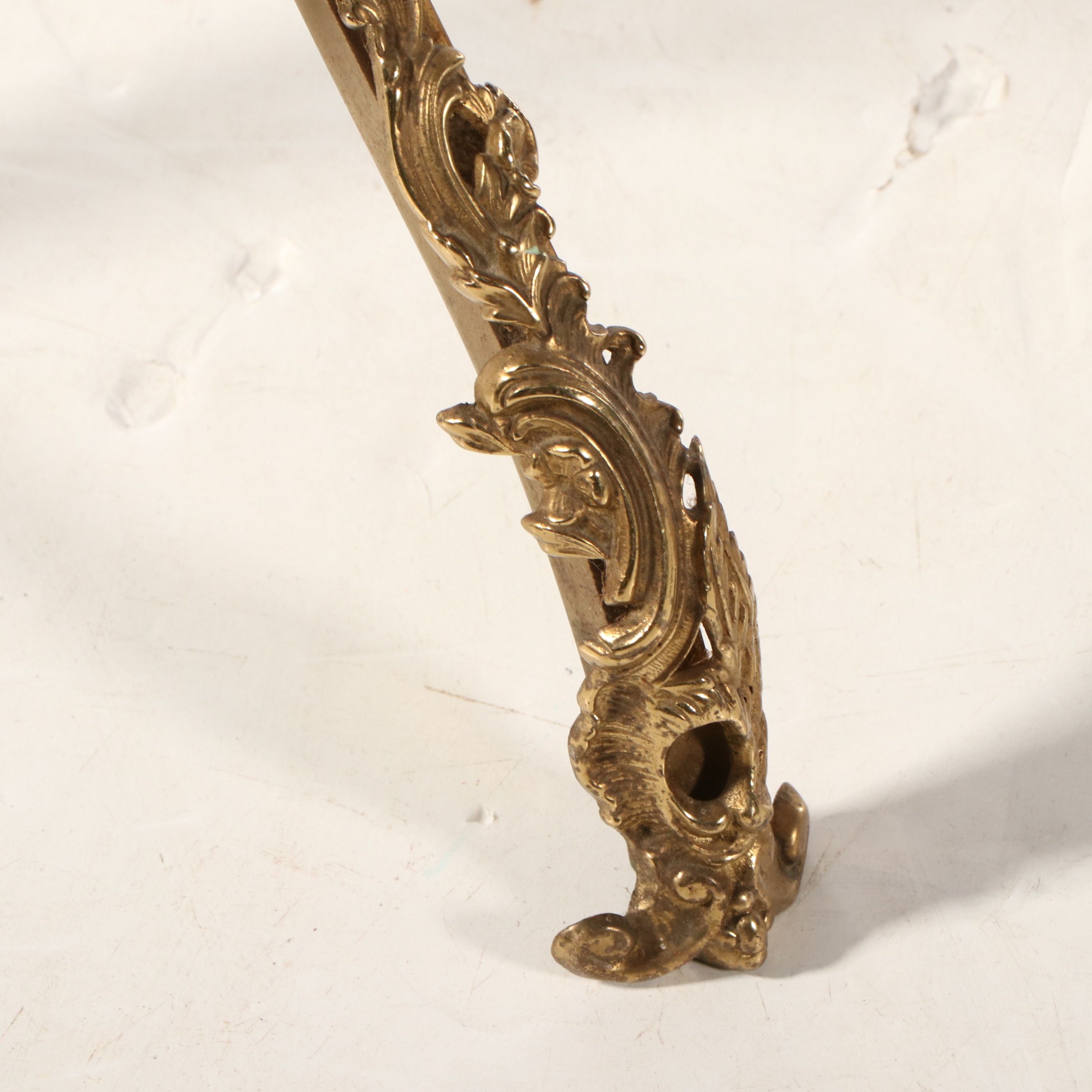 Hollywood Regency  Style Gilt Metal and Marble Pedestal, Mid-20th Century