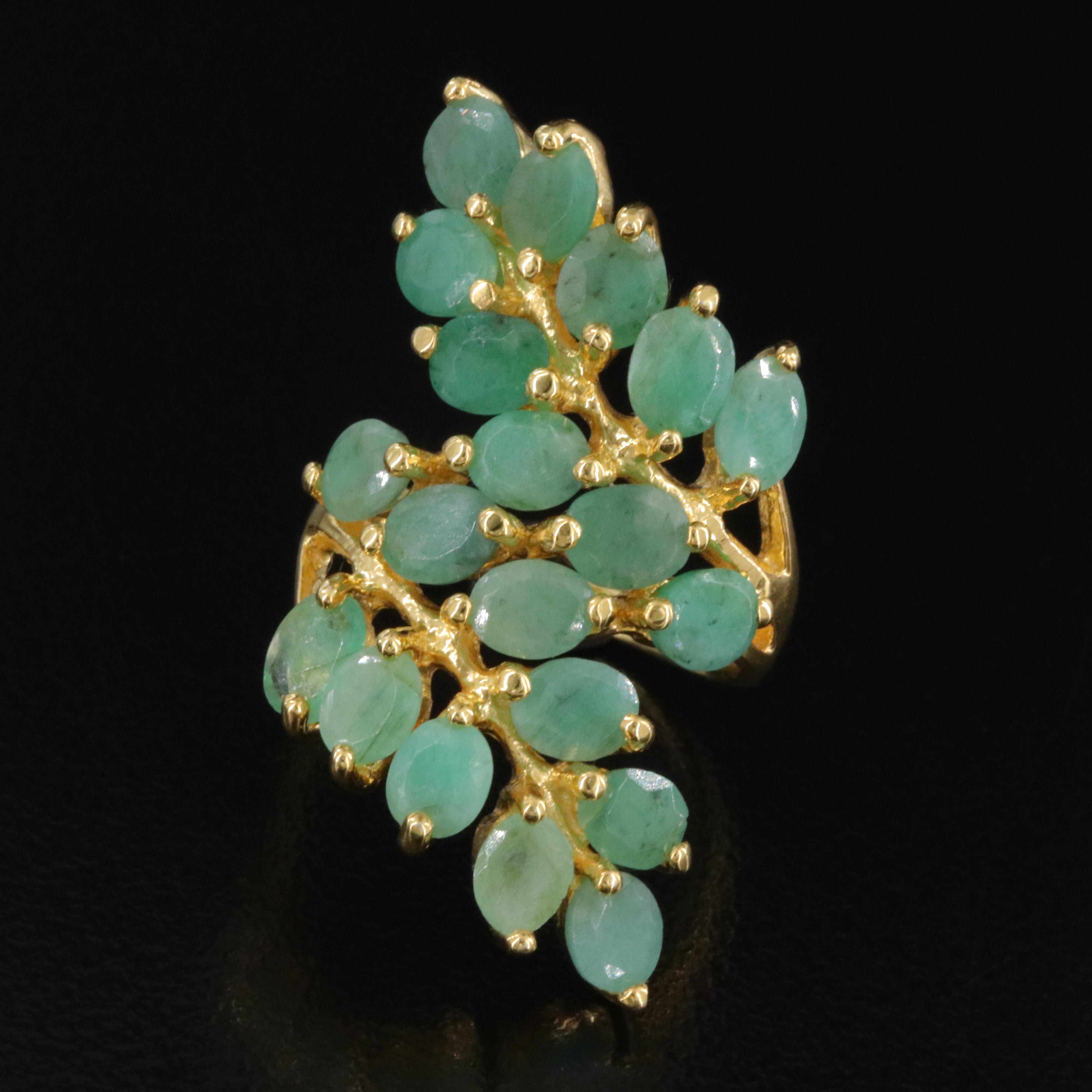 Sterling Emerald Ring