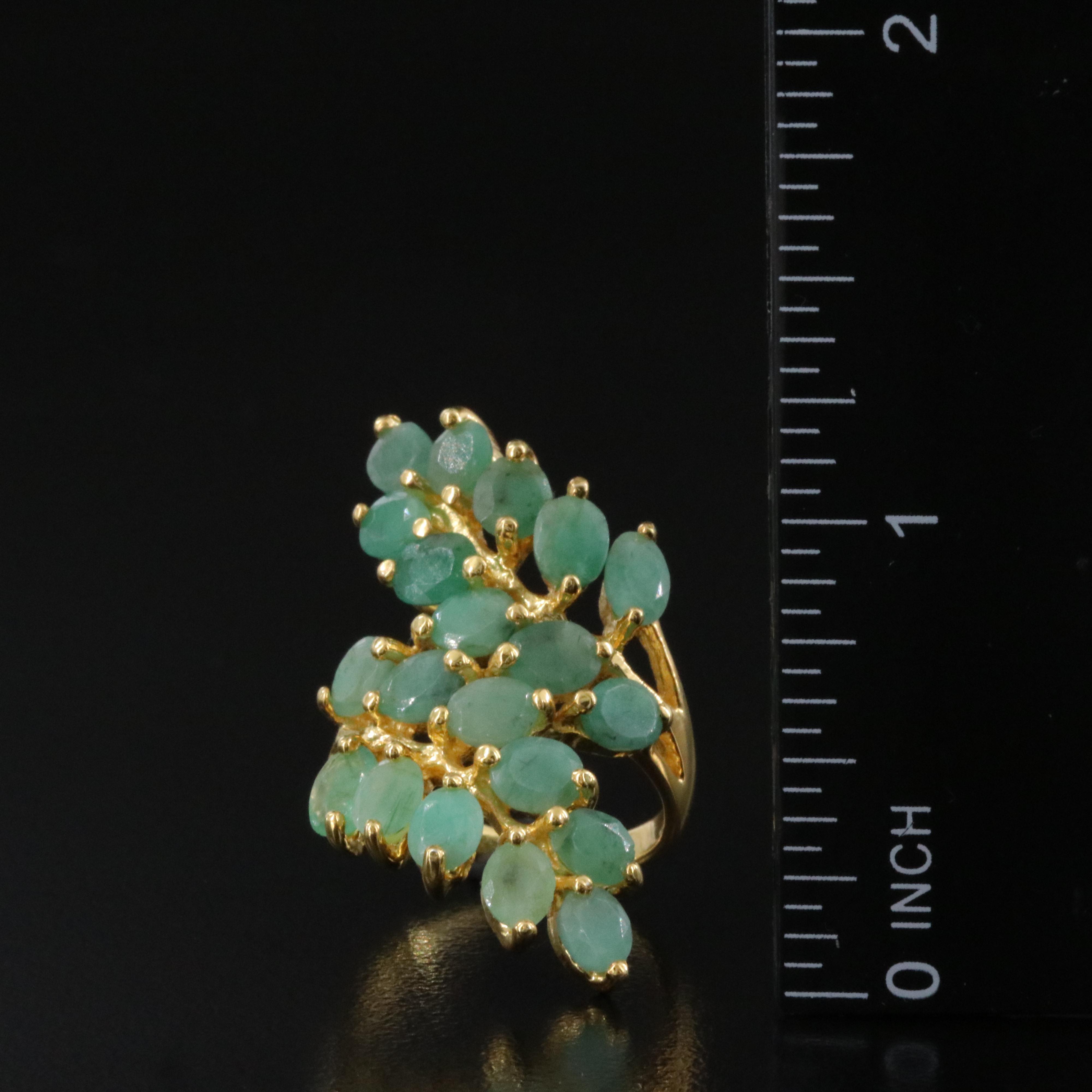 Sterling Emerald Ring
