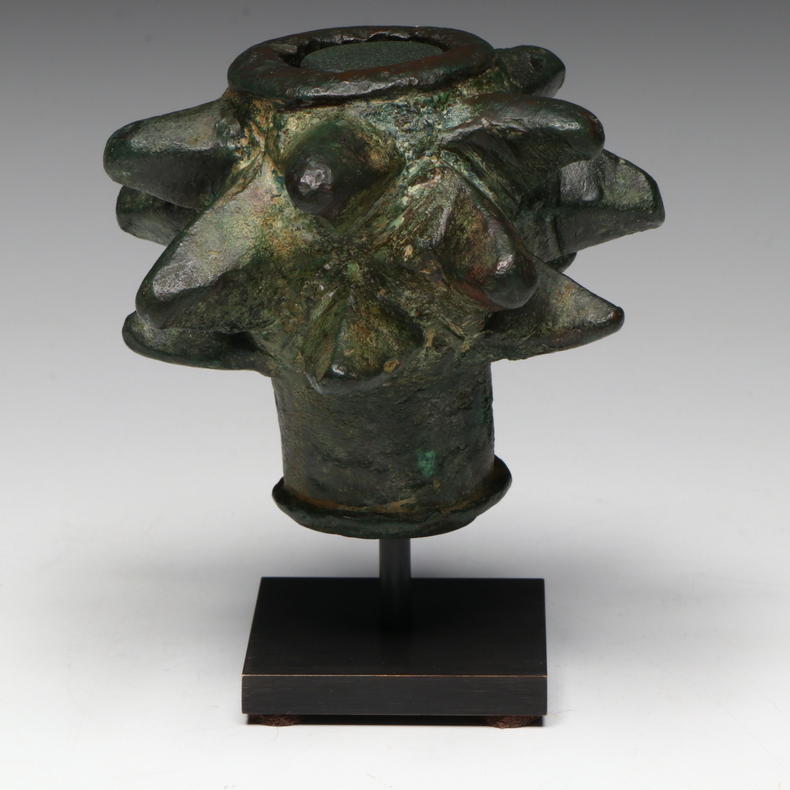 Ancient Luristan Bronze Spiked Mace Head, Circa 1st Millennium BCE