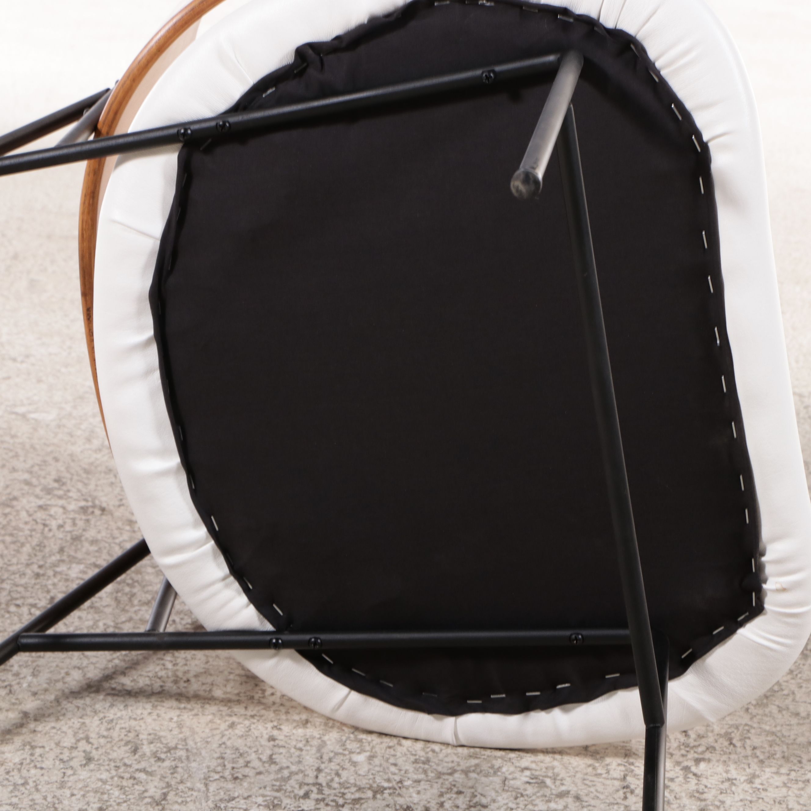 Set of Four Ib Kofod-Larsen "Penguin" Molded Maple and Iron Lounge Chairs