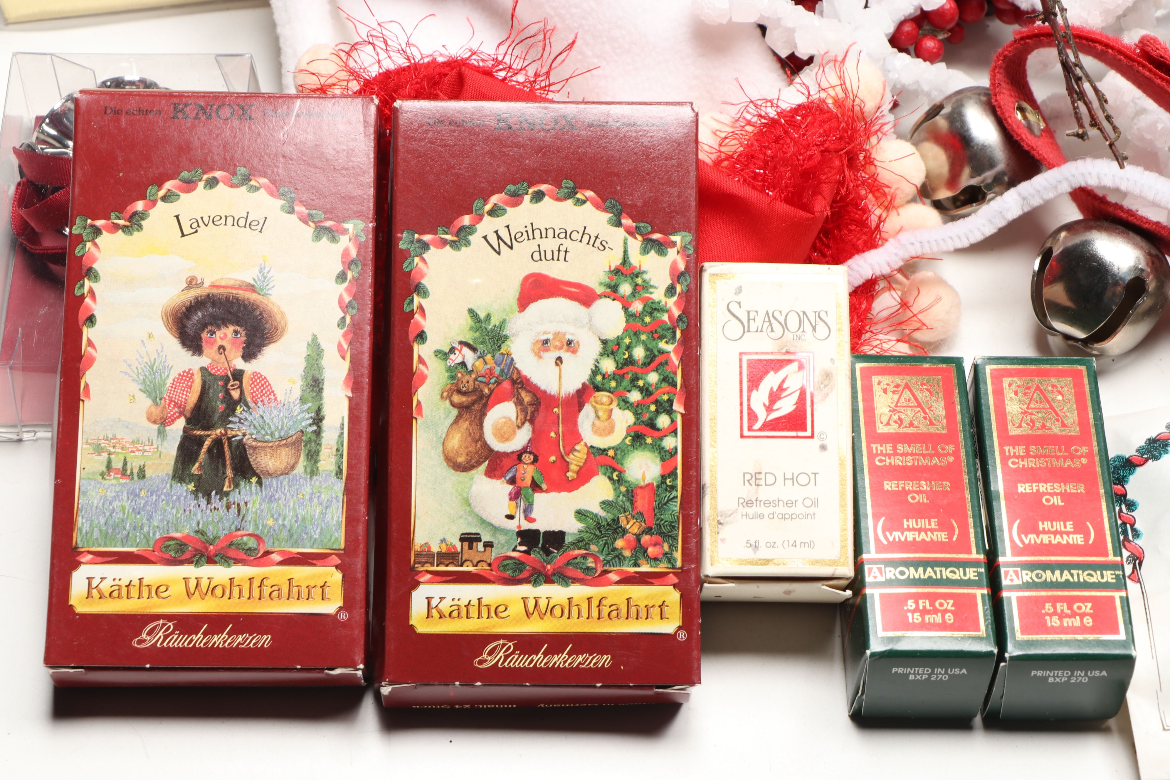 Christmas Faux Holly Branches, Ribbon and More Holiday Décor