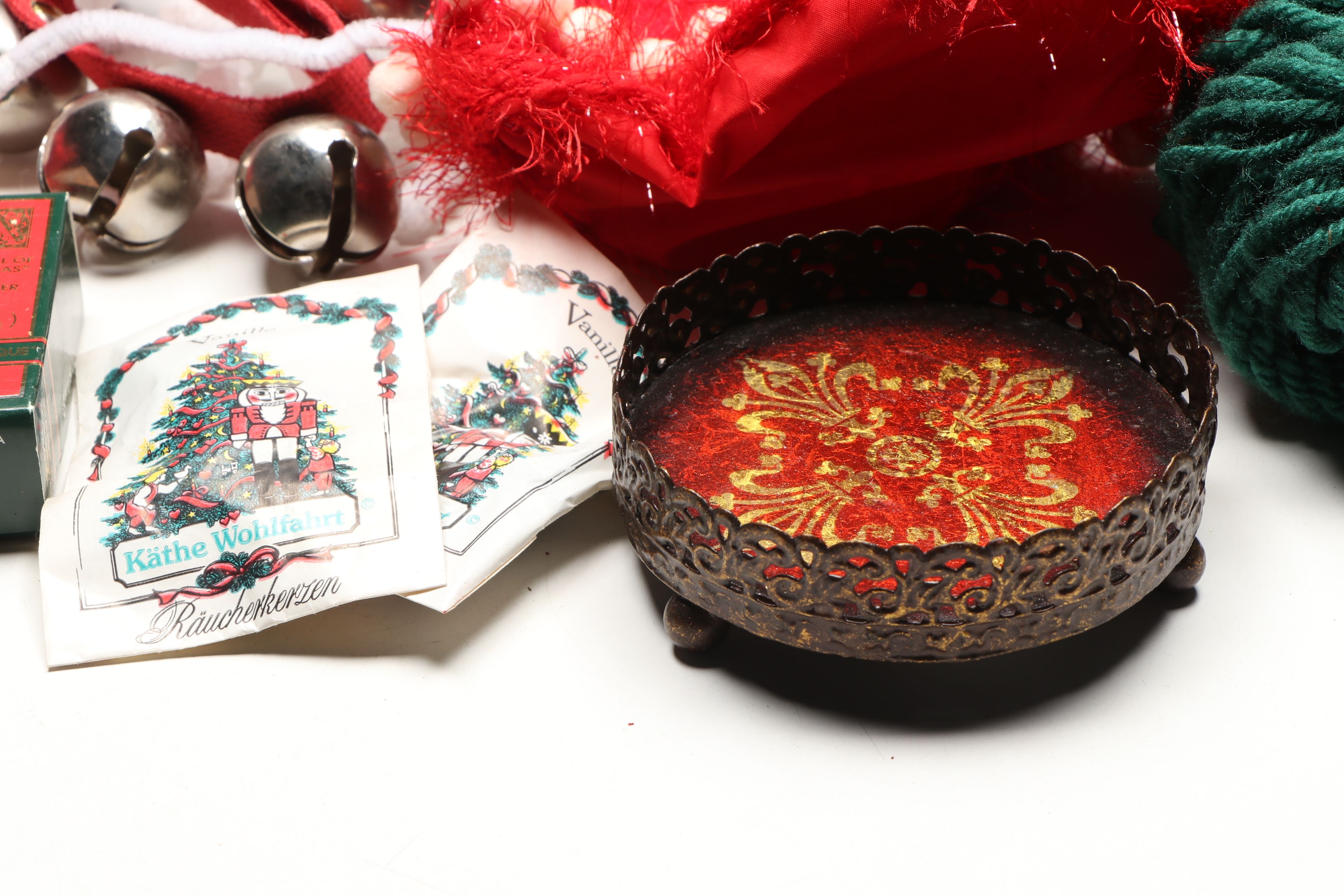 Christmas Faux Holly Branches, Ribbon and More Holiday Décor